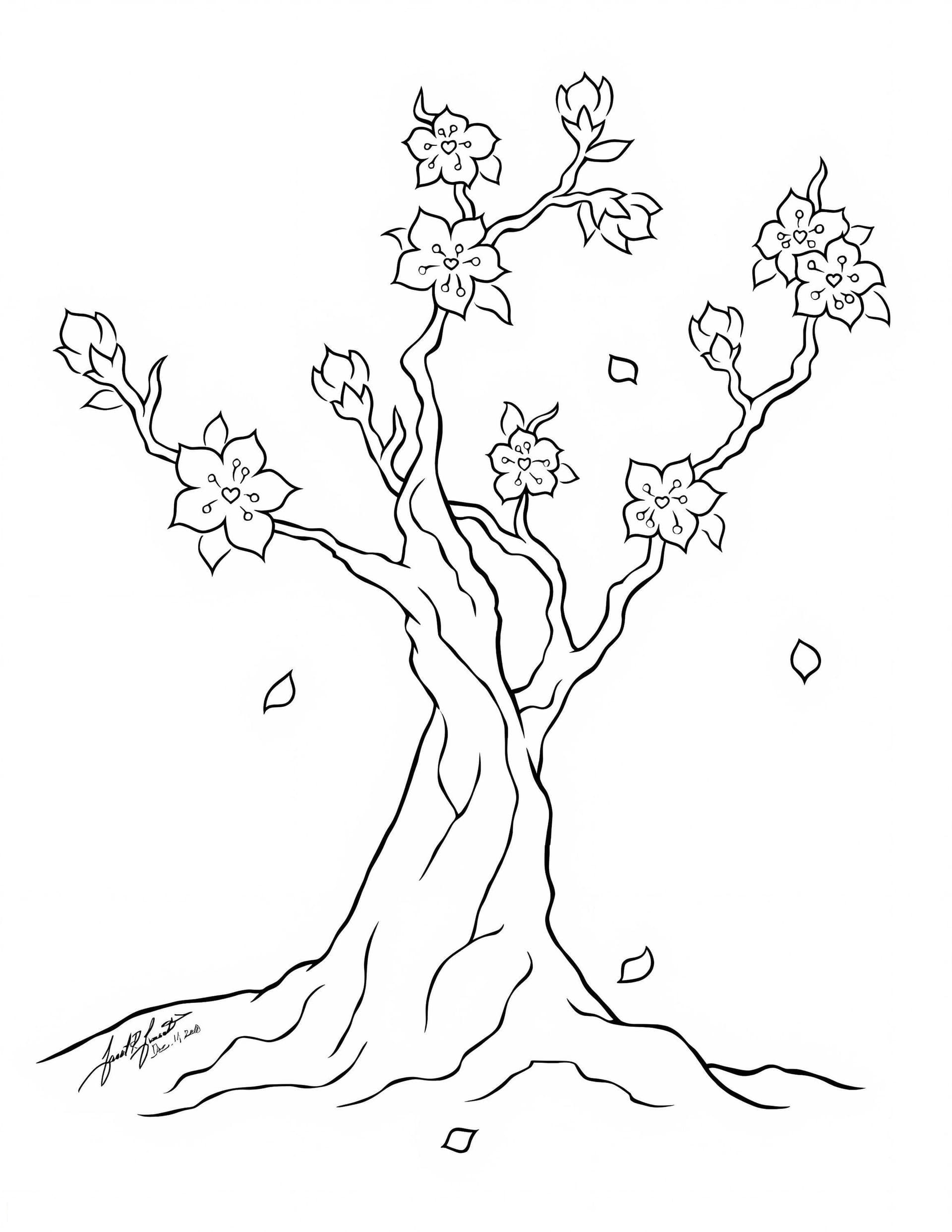 Simple Cherry Blossom Tree