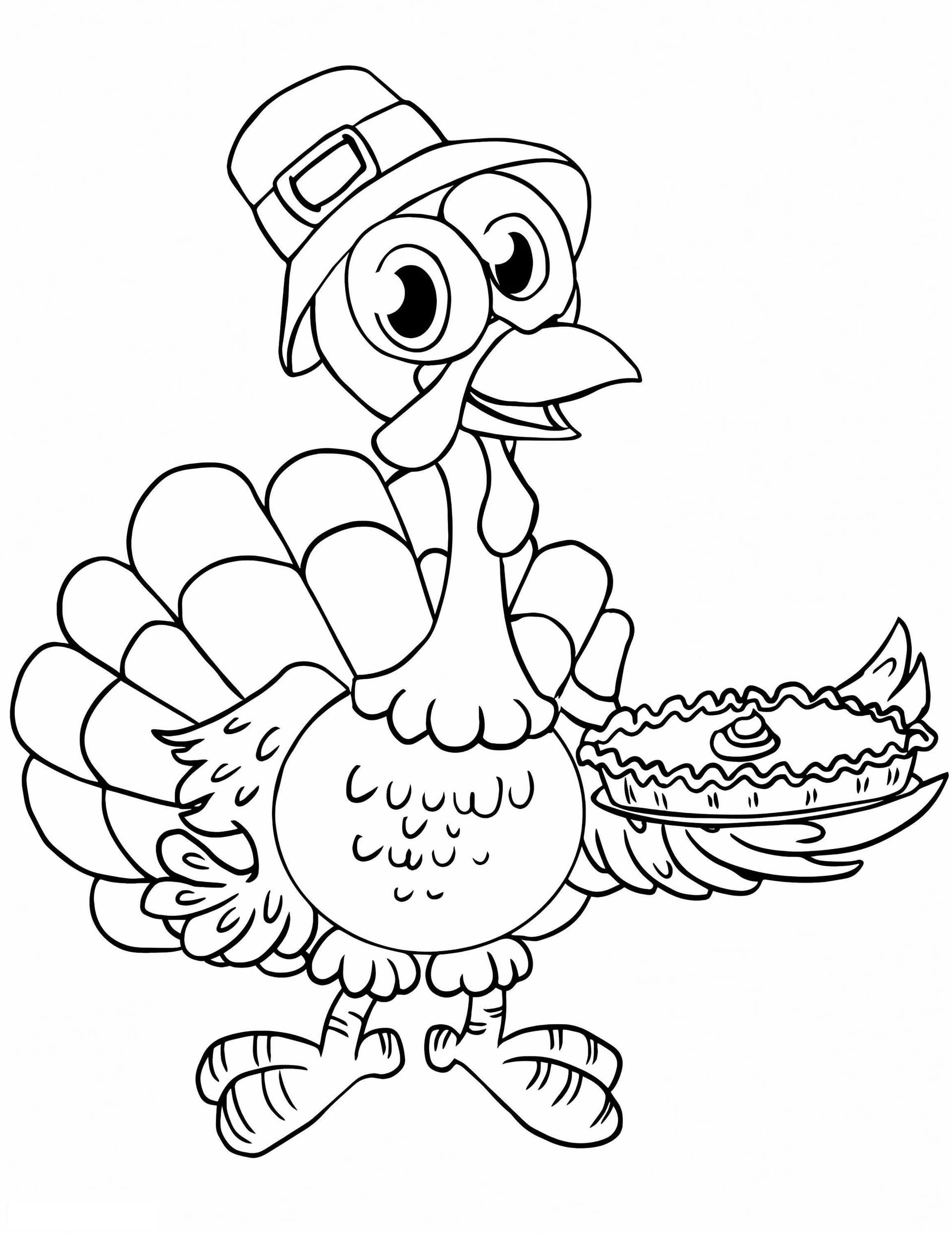 1587978437 Cute Turkey With Pie