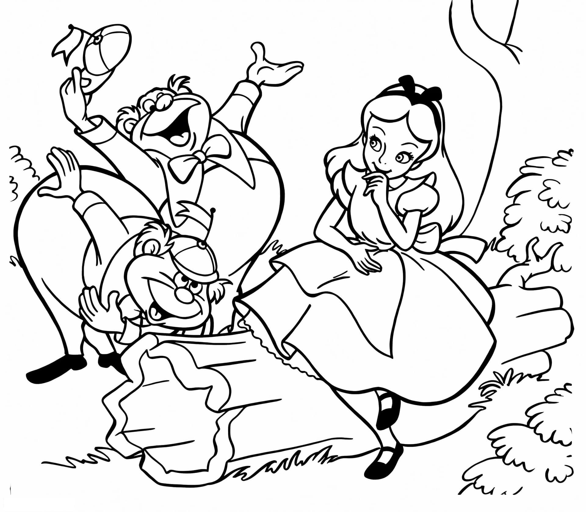 Alice Meets Tweedledum And Tweedledee