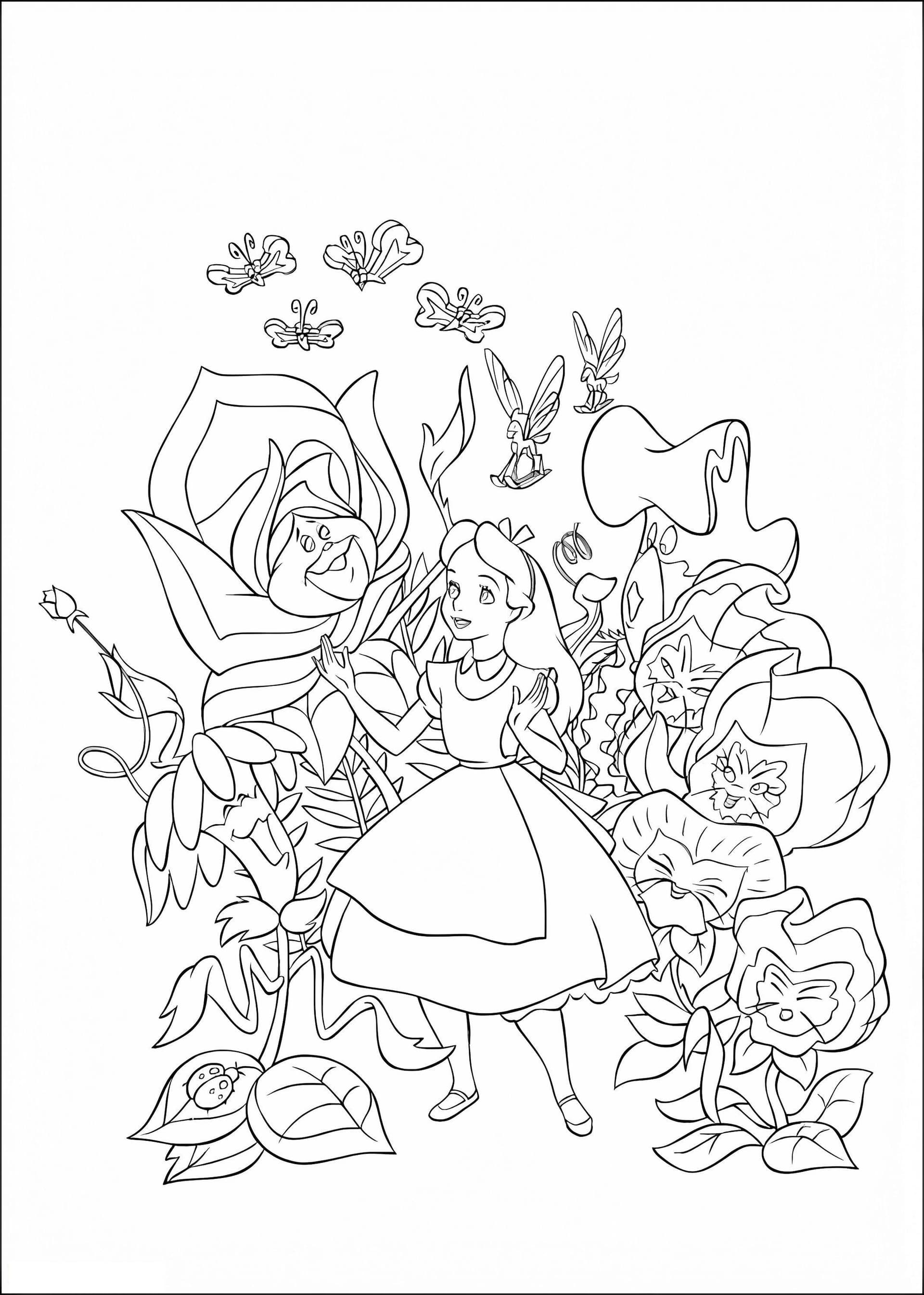 Alice And Flowers