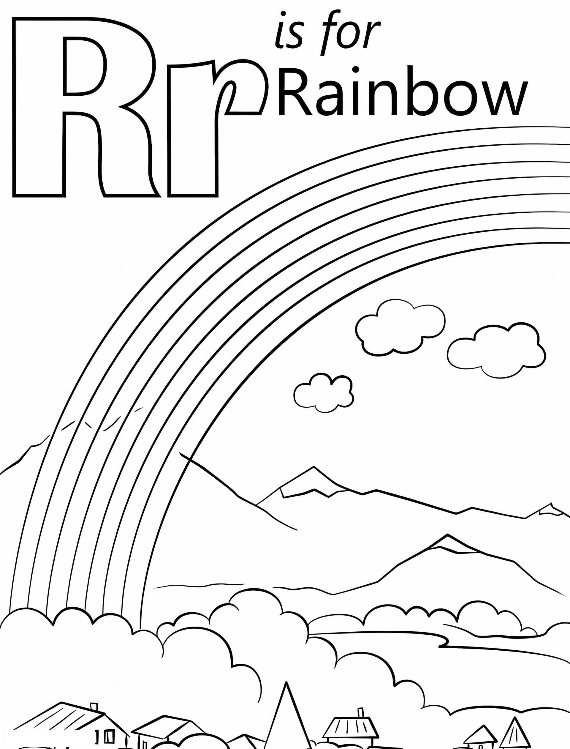Радужная буква R