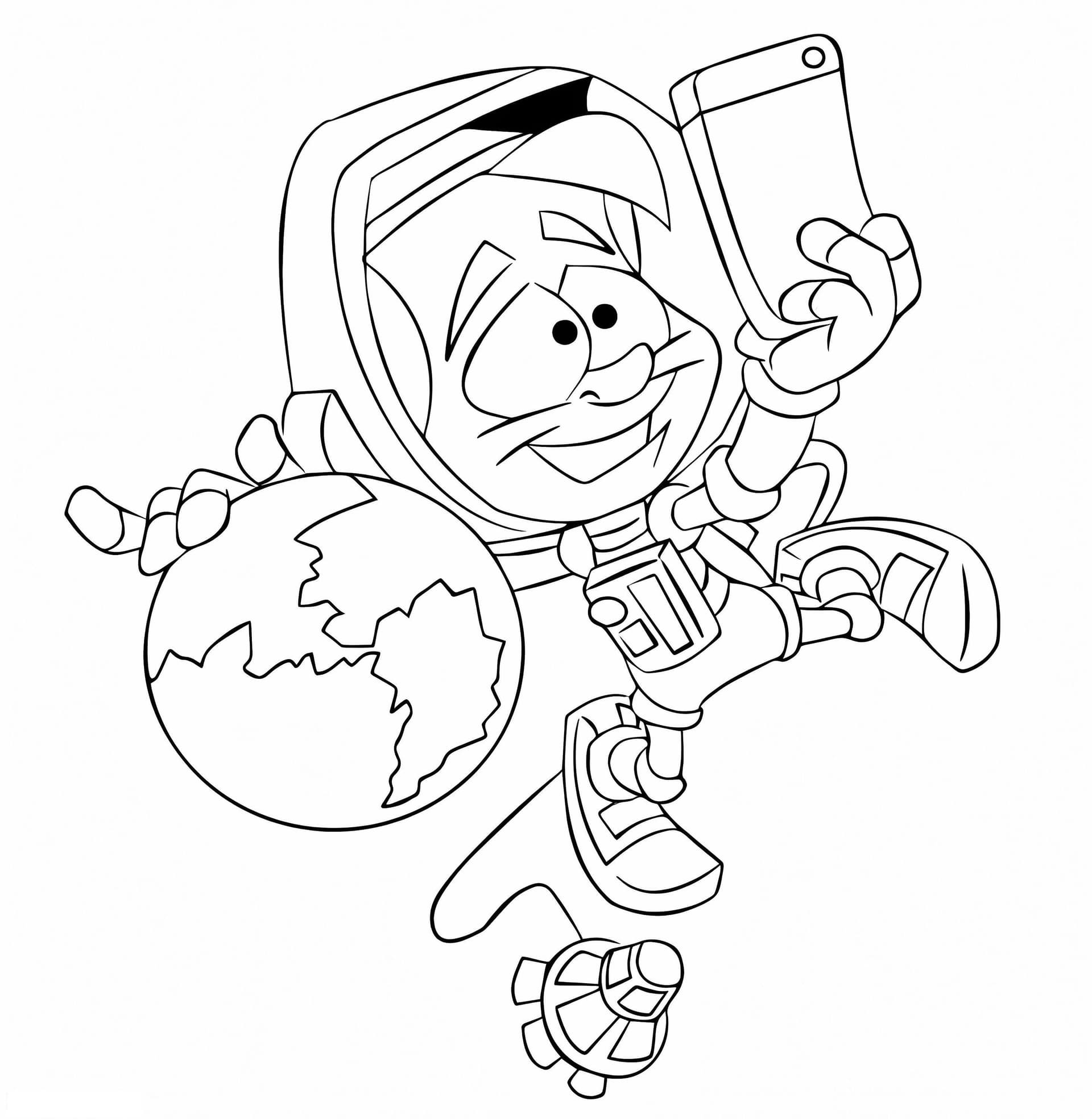 Astronaut And Earth