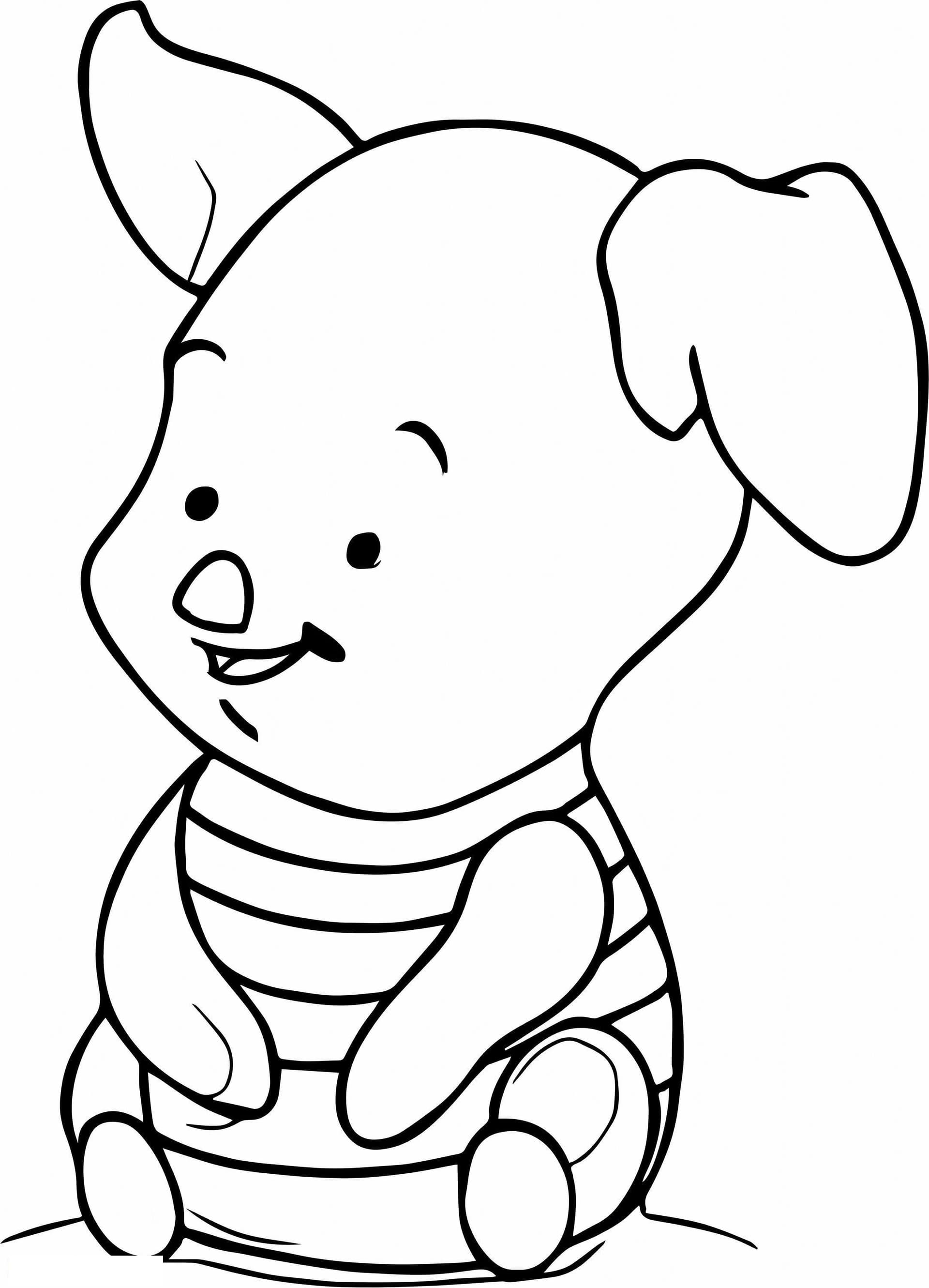 Baby Piglet Sitting