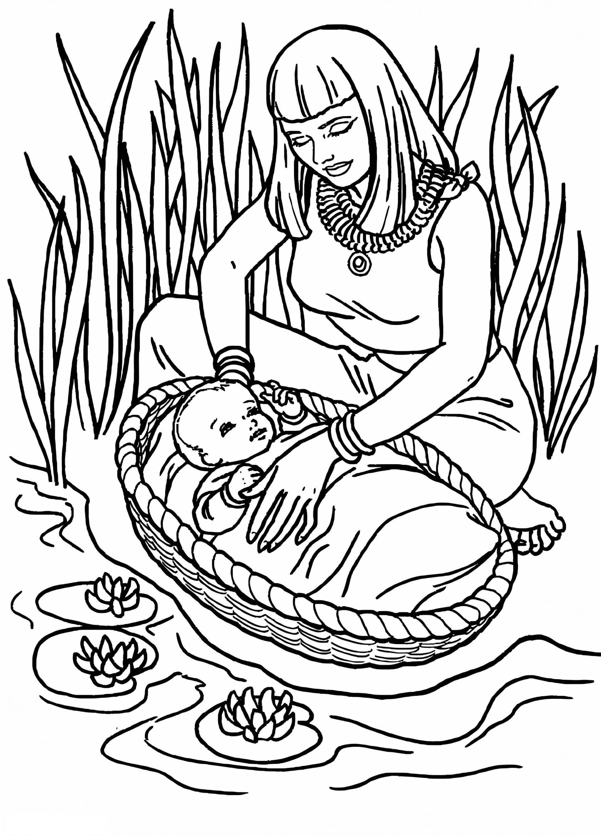 Baby Moses Coloring Pages