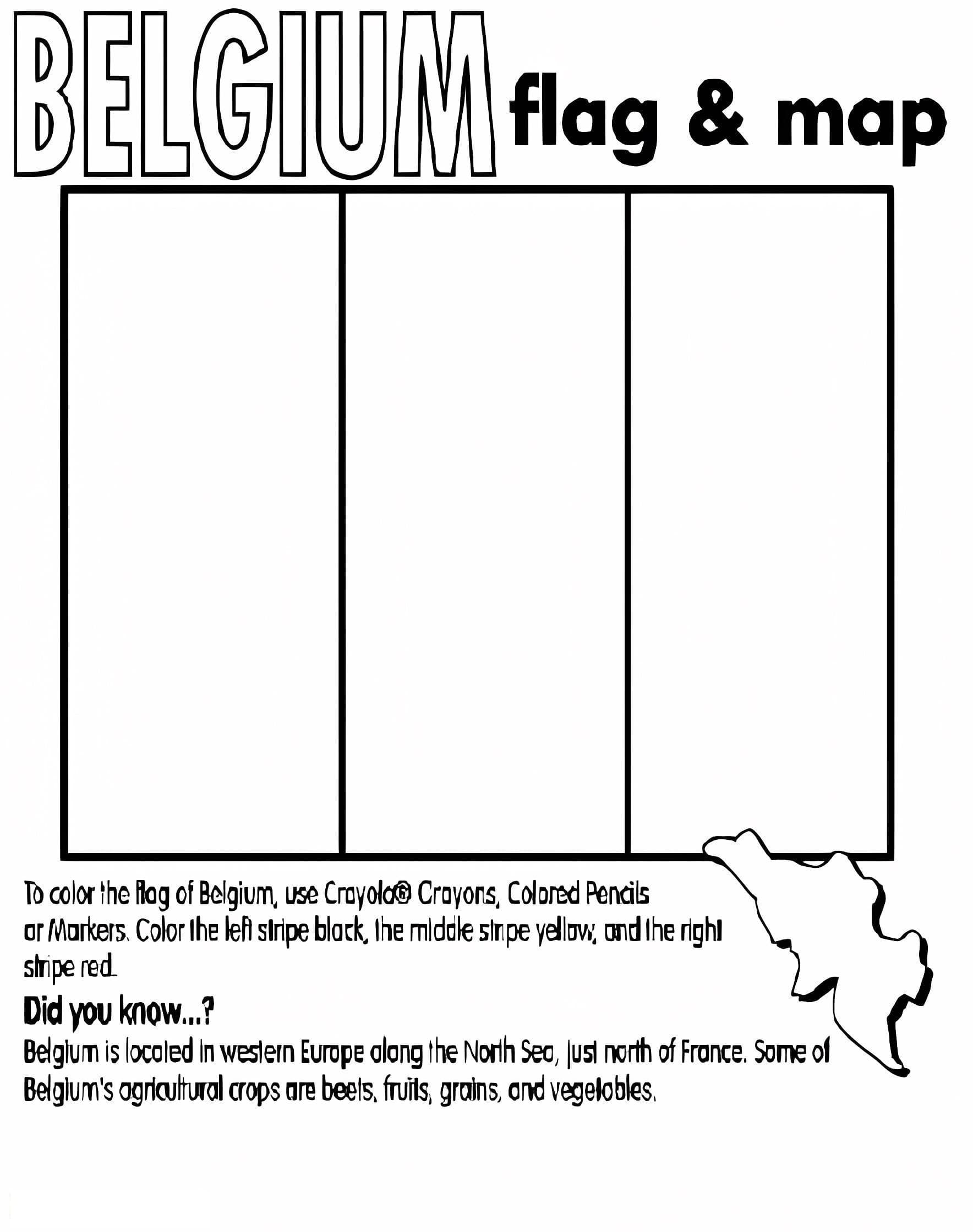 Belgium Flag And Map