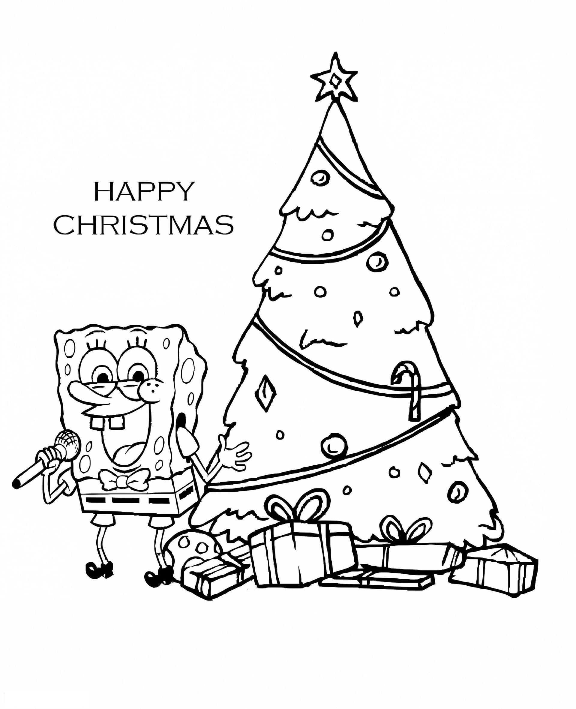 Spongebob Singing At Christmas