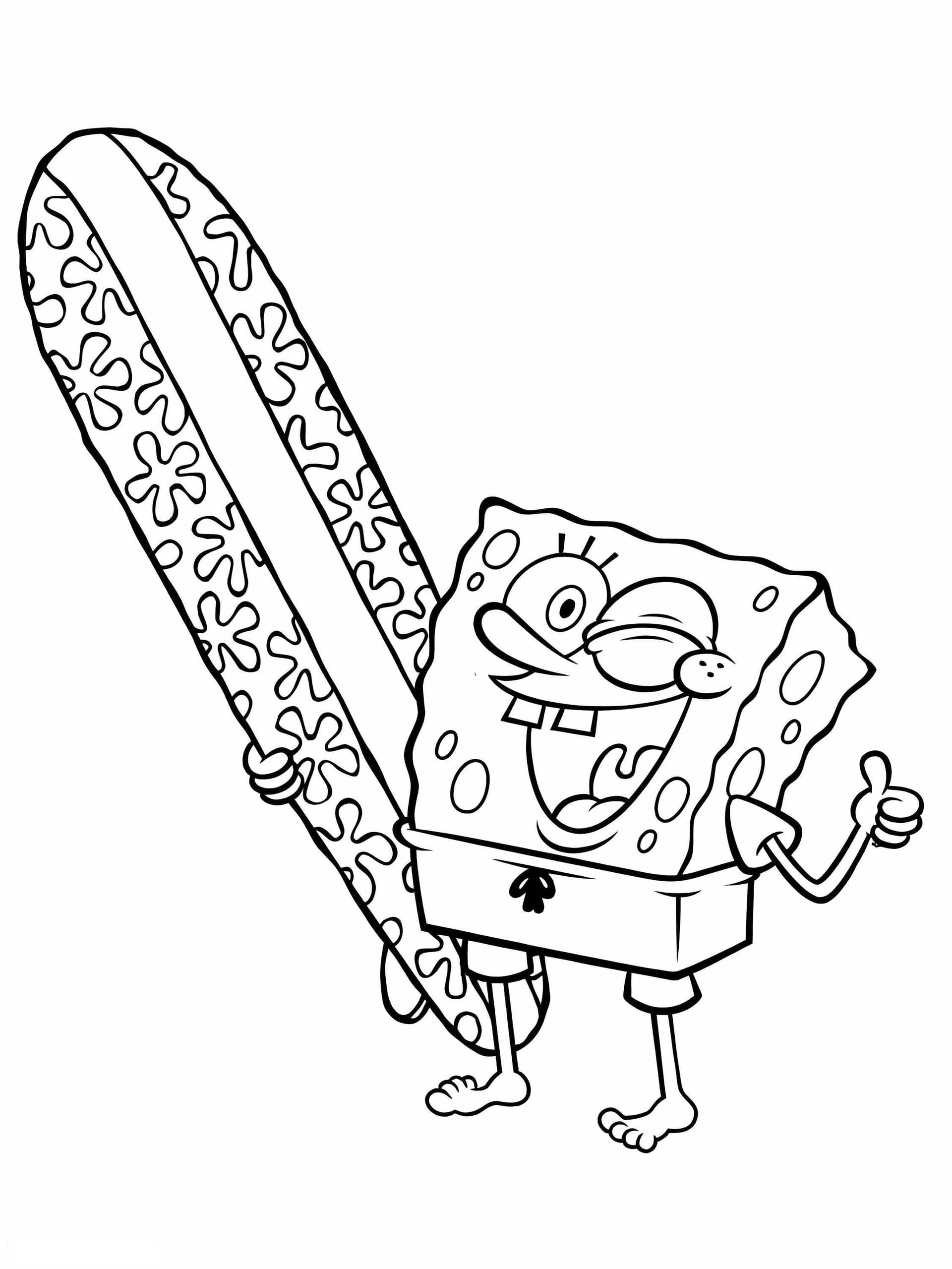 Spongebob And Surfboard