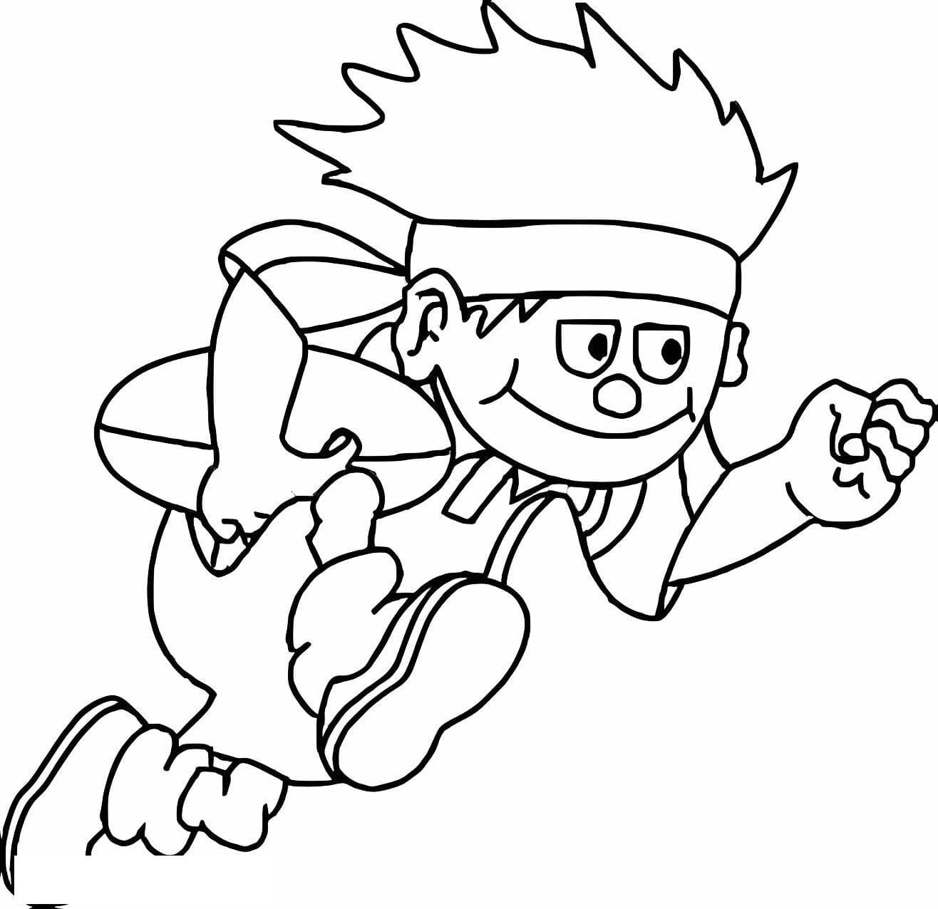 Boy Is Playing Rugby