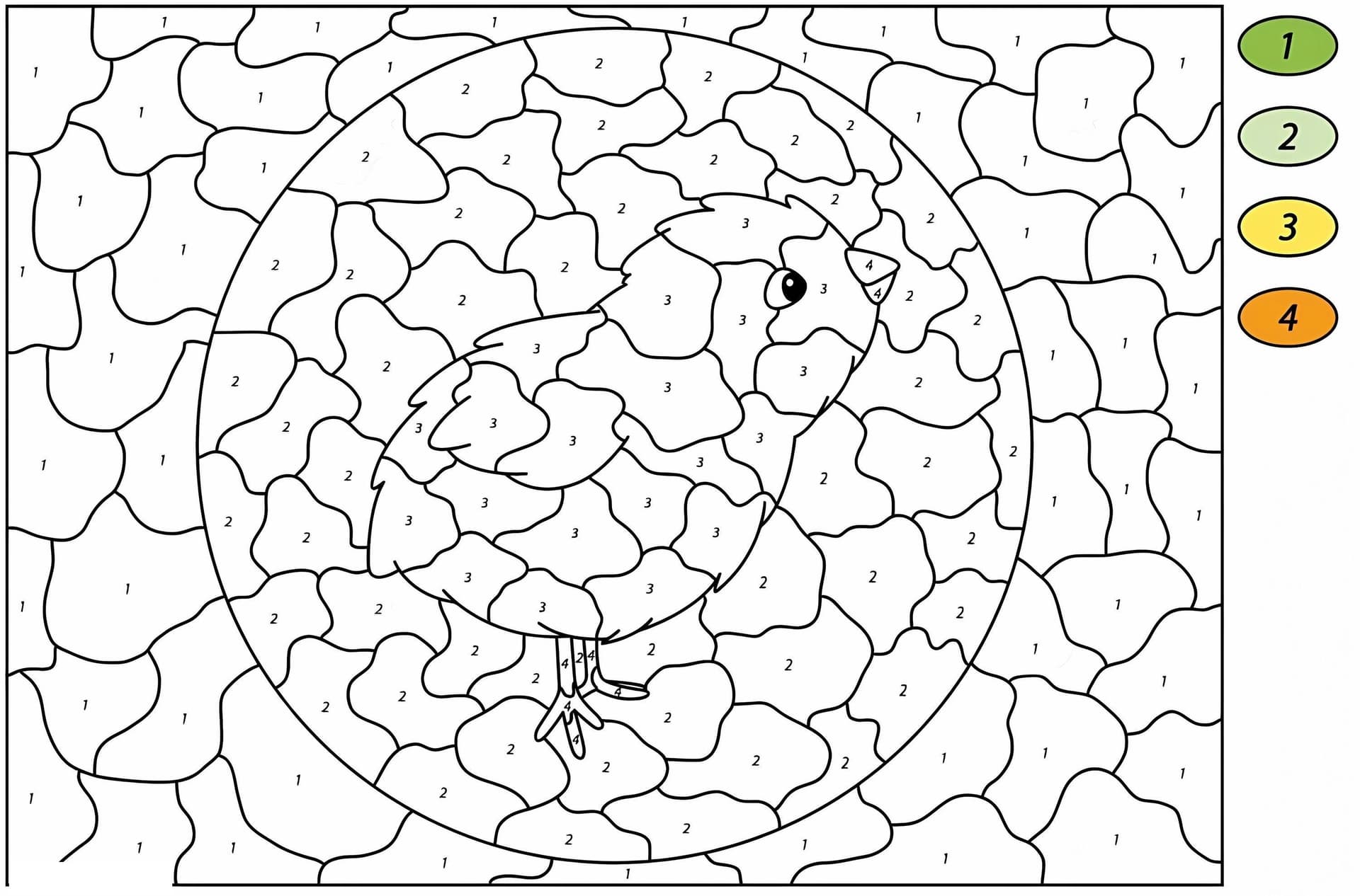 Chick Color By Number