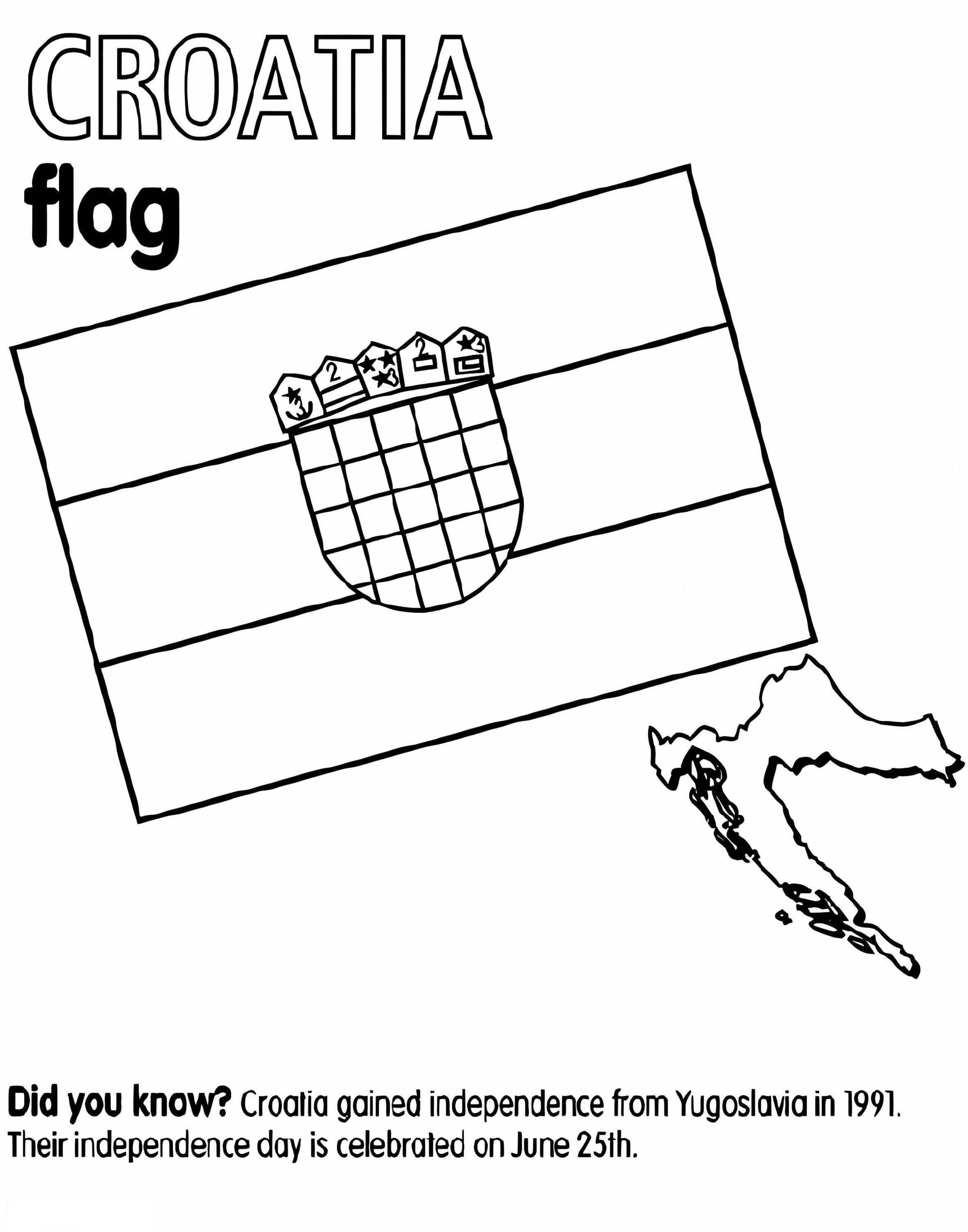 Croatia Flag And Map