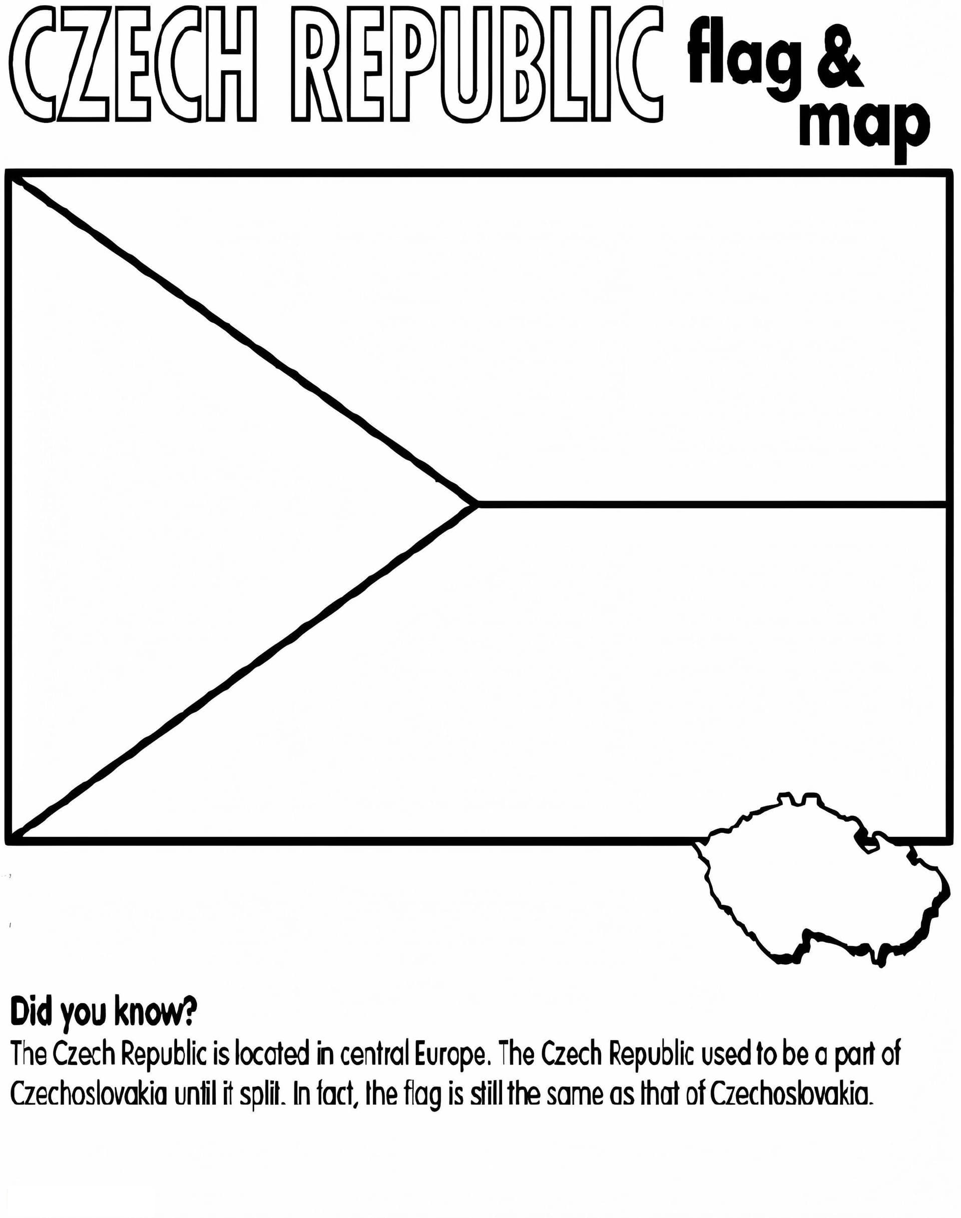 Czech Republic Flag And Map