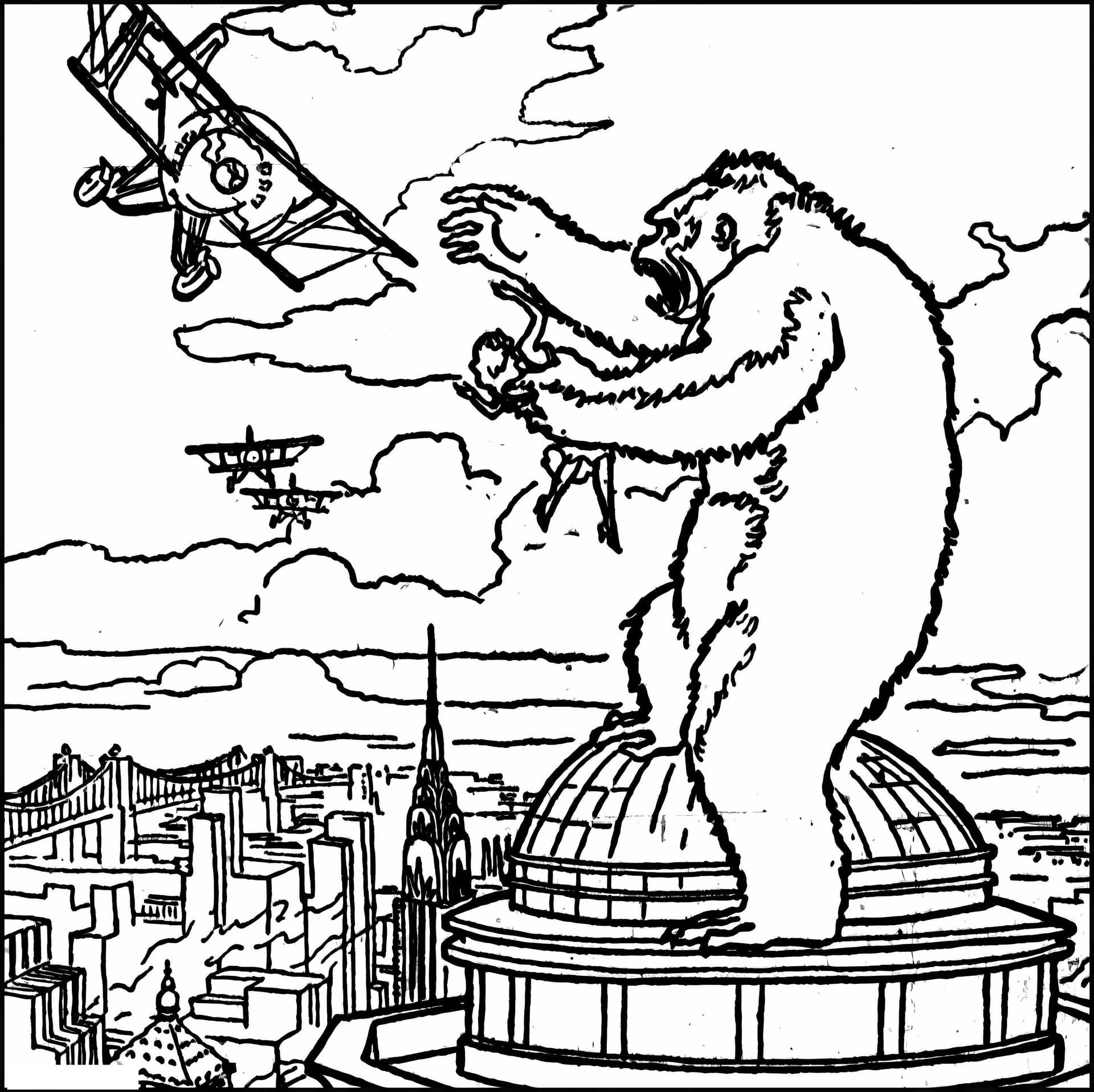 Draw King Kong In The City