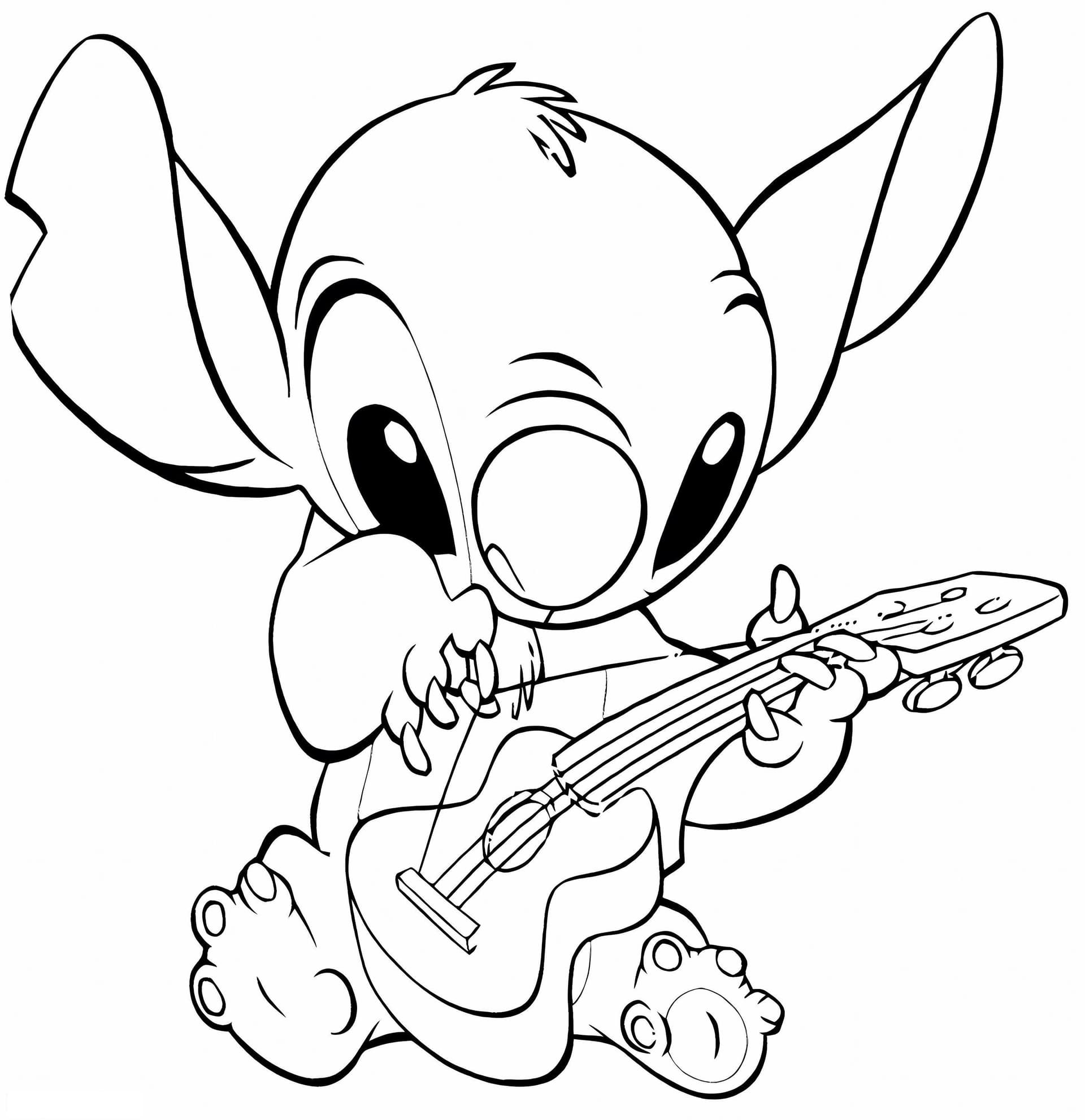 Disney Stitch Spielt Gitarre