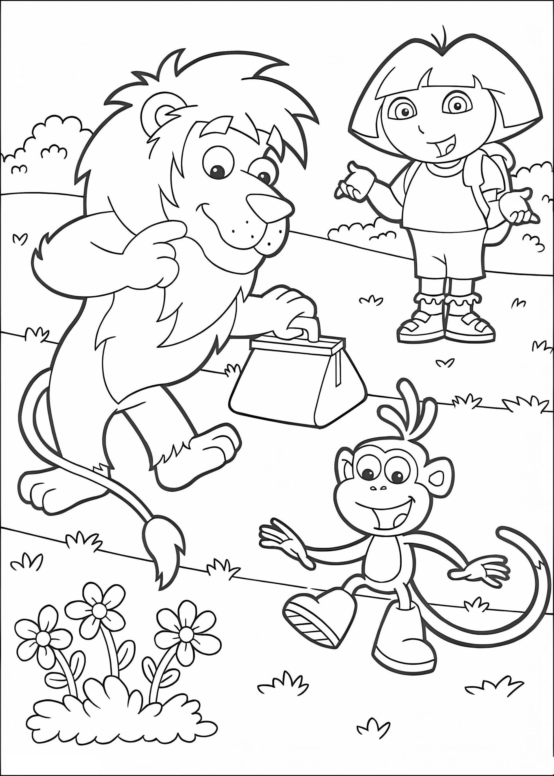 Dora Boots And Lion