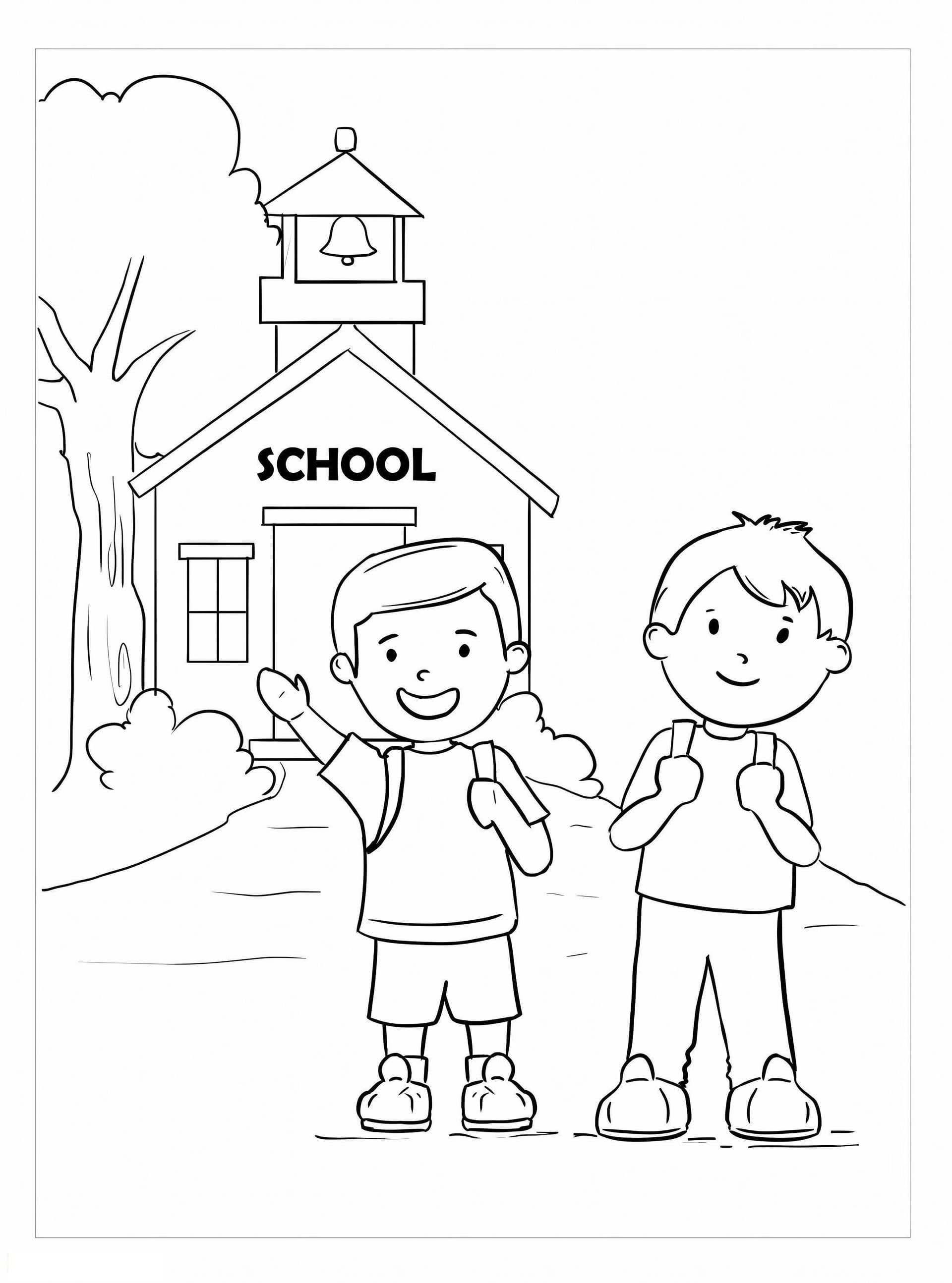 Two Boys Go To School