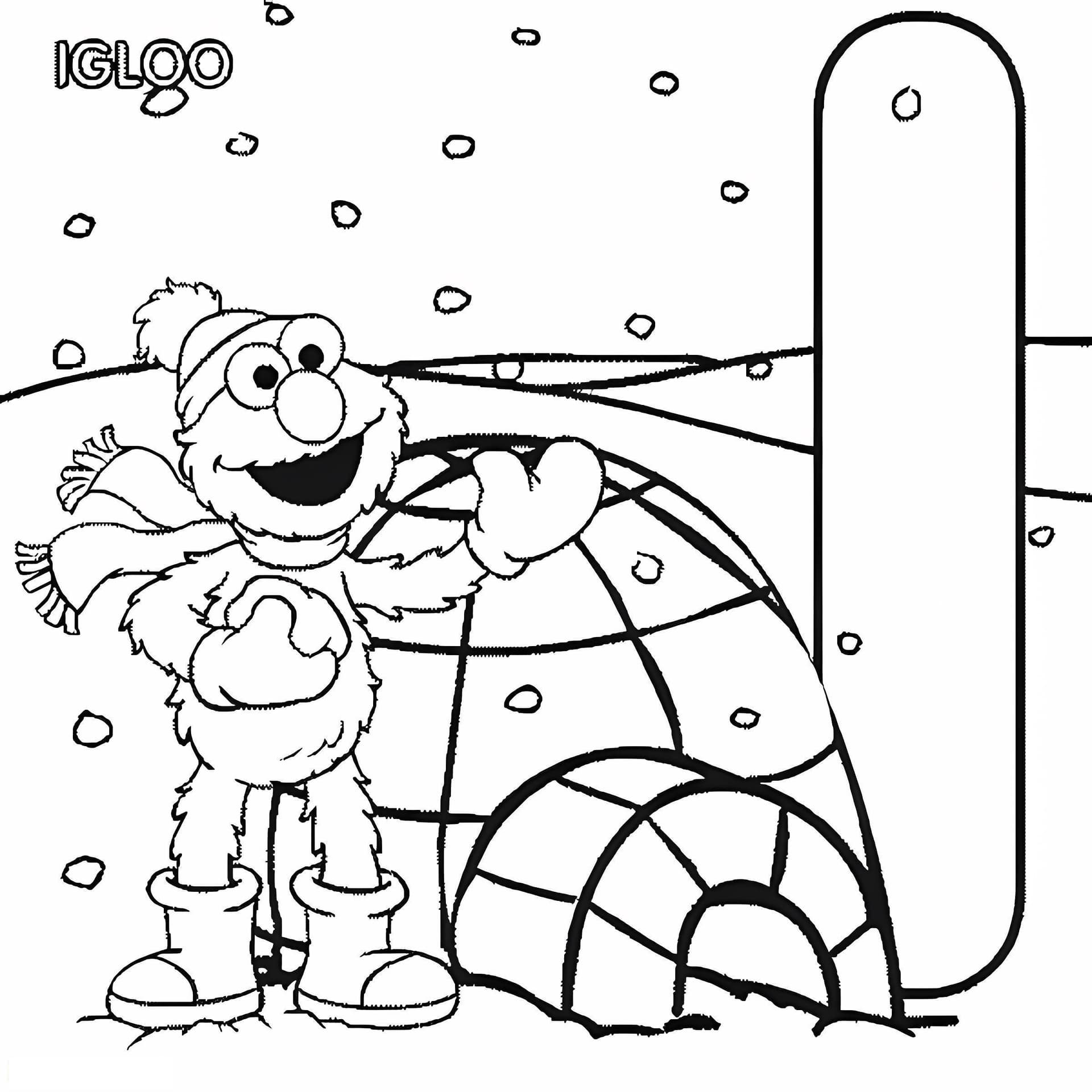 Elmo And The Igloo From Sesame Street