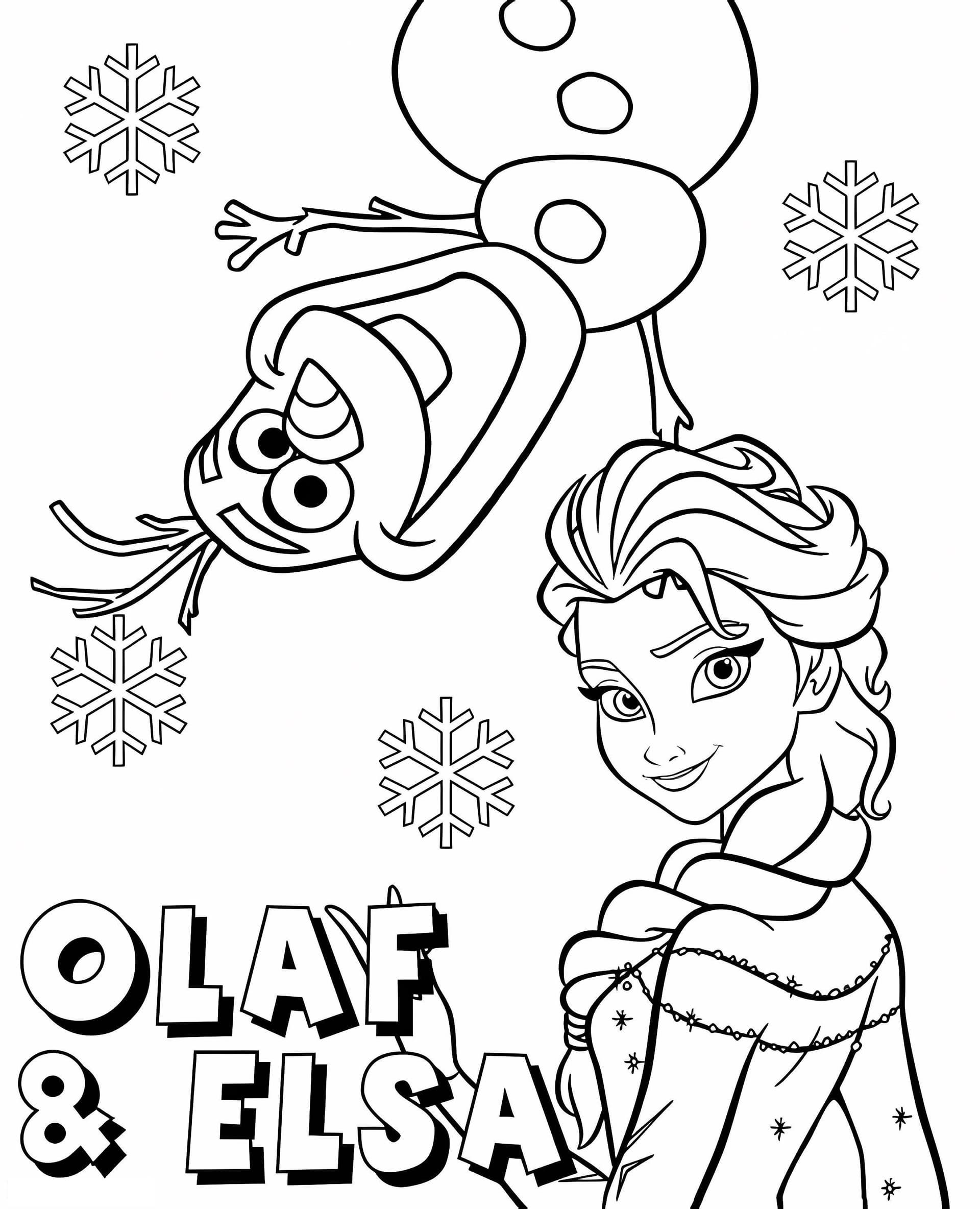 Face Elsa And Olaf