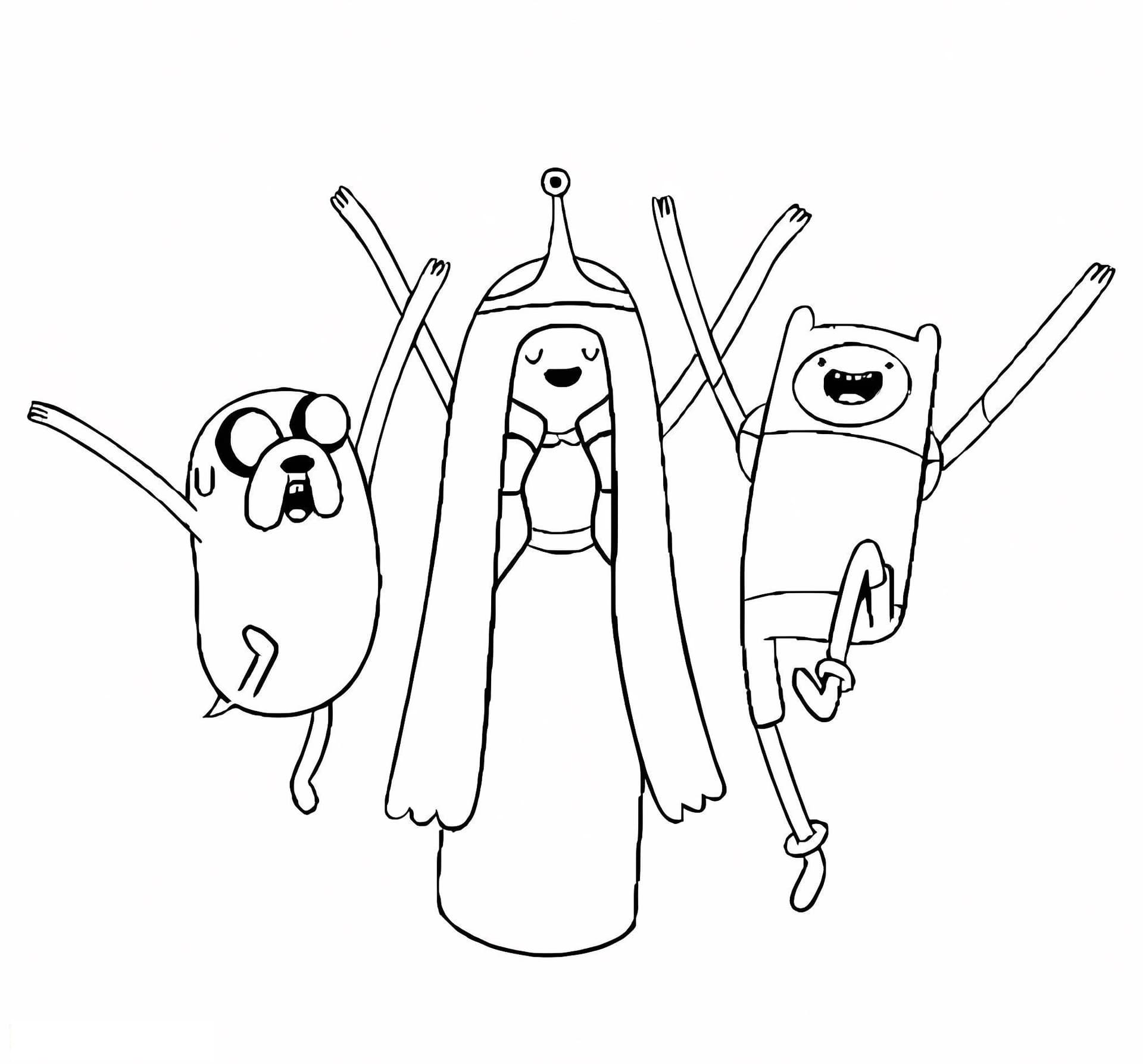 Happy Jake Princess Bubblegum And Finn