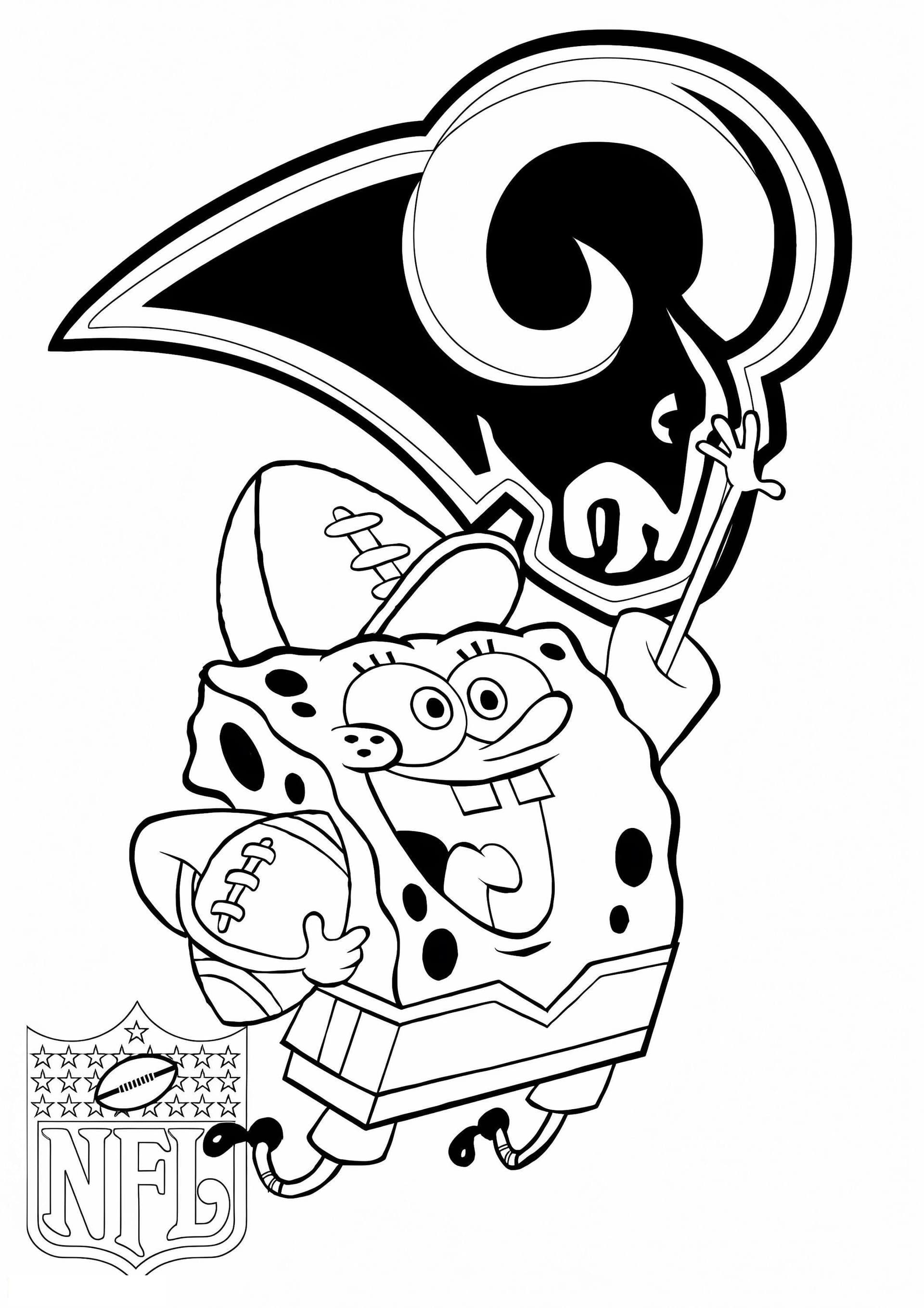 Los Angeles Rams mit Spongebob