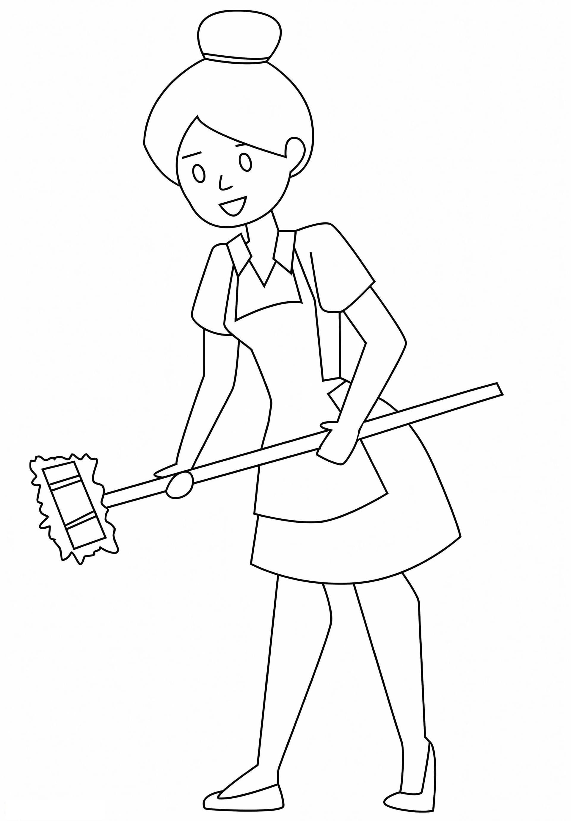 Горничная улыбается