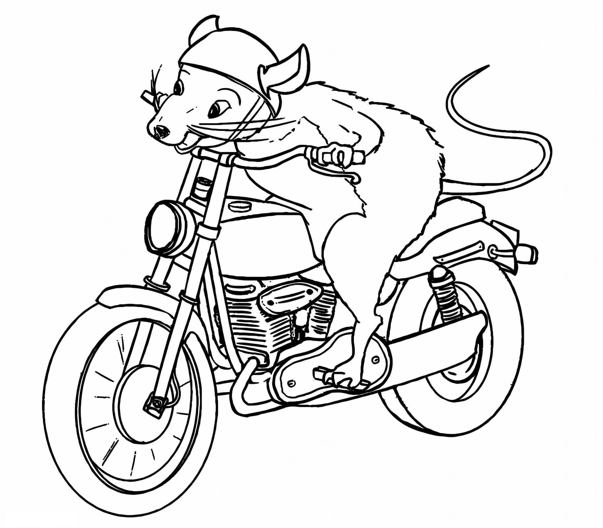Mouse Riding Motorcycle
