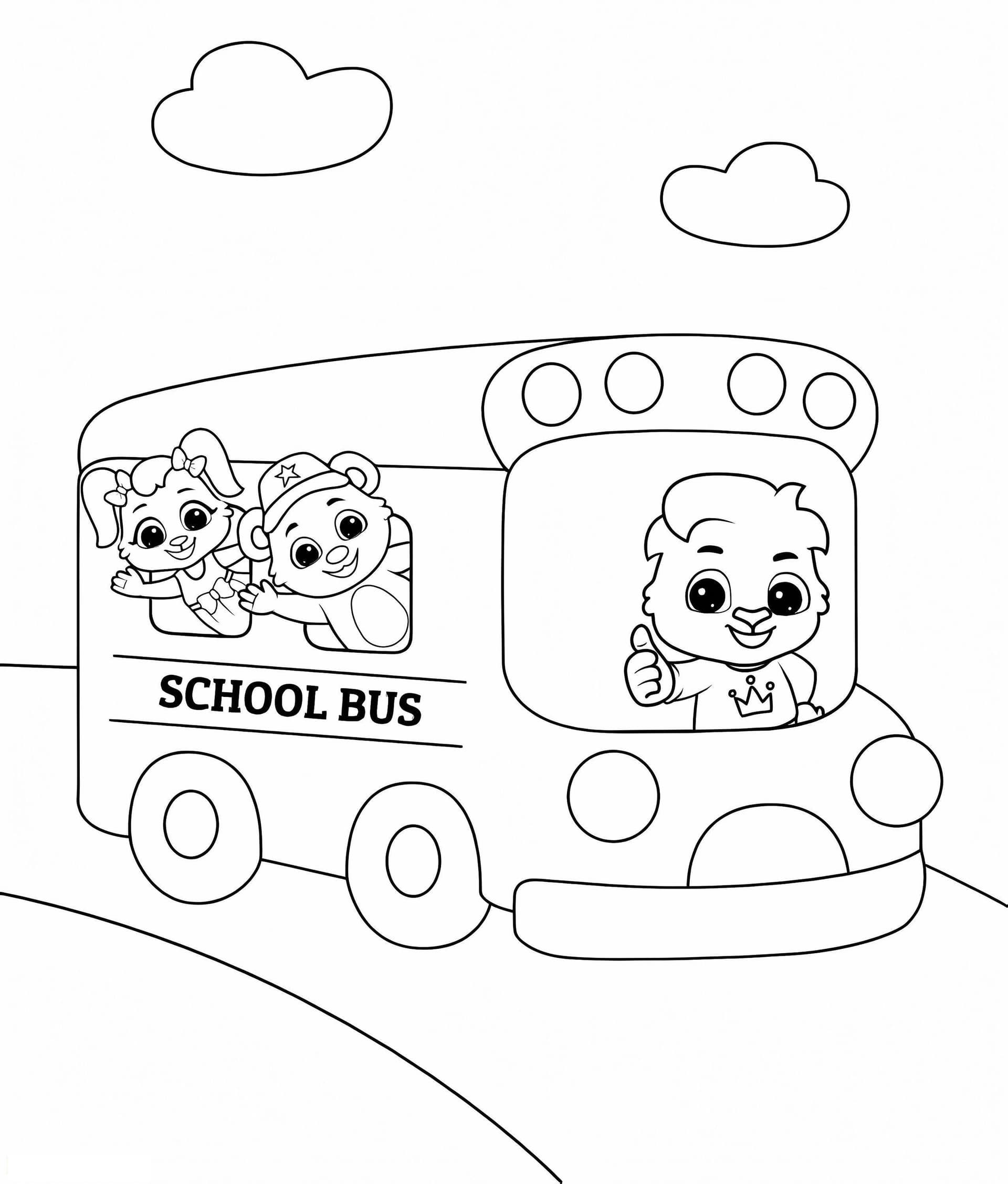 Animal Boy On School Bus