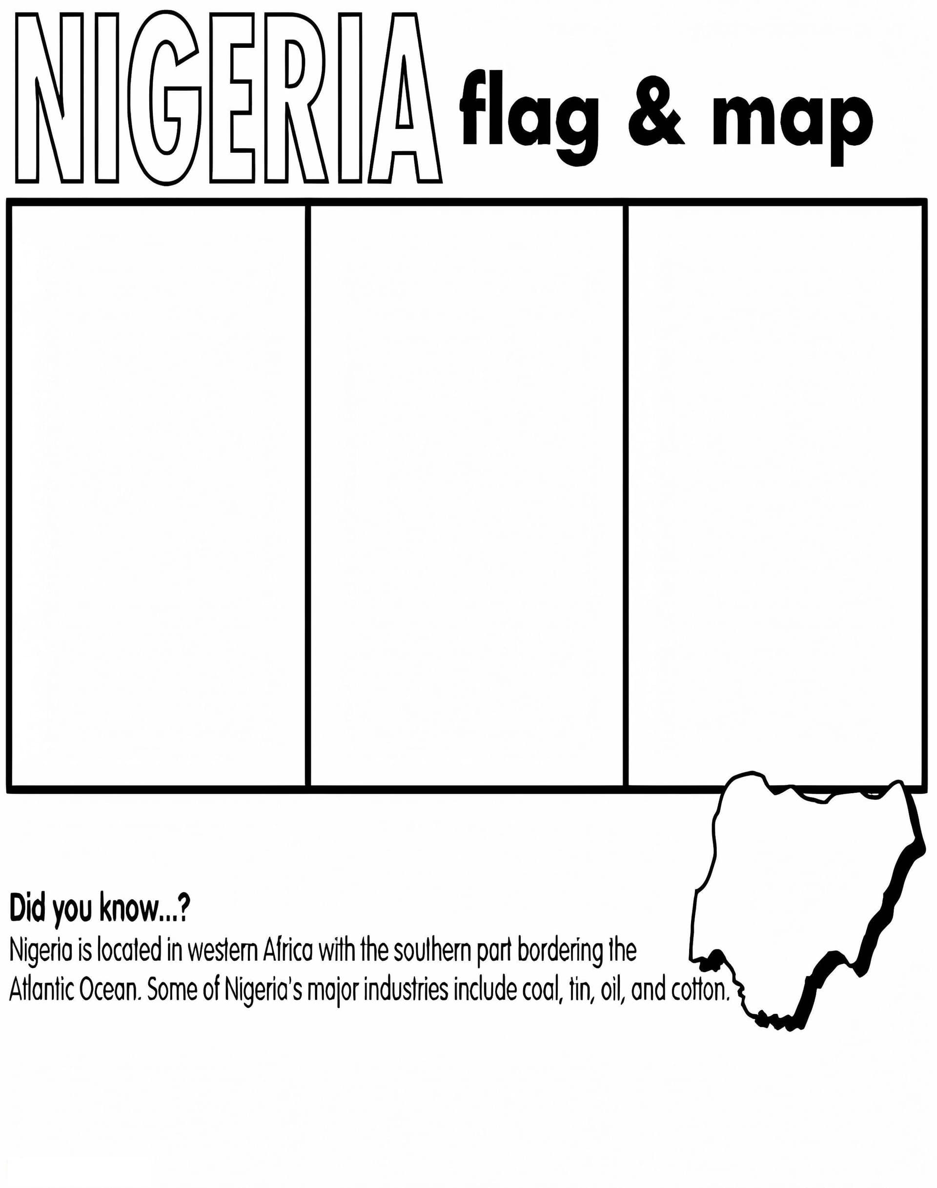 Nigeria Flag And Map