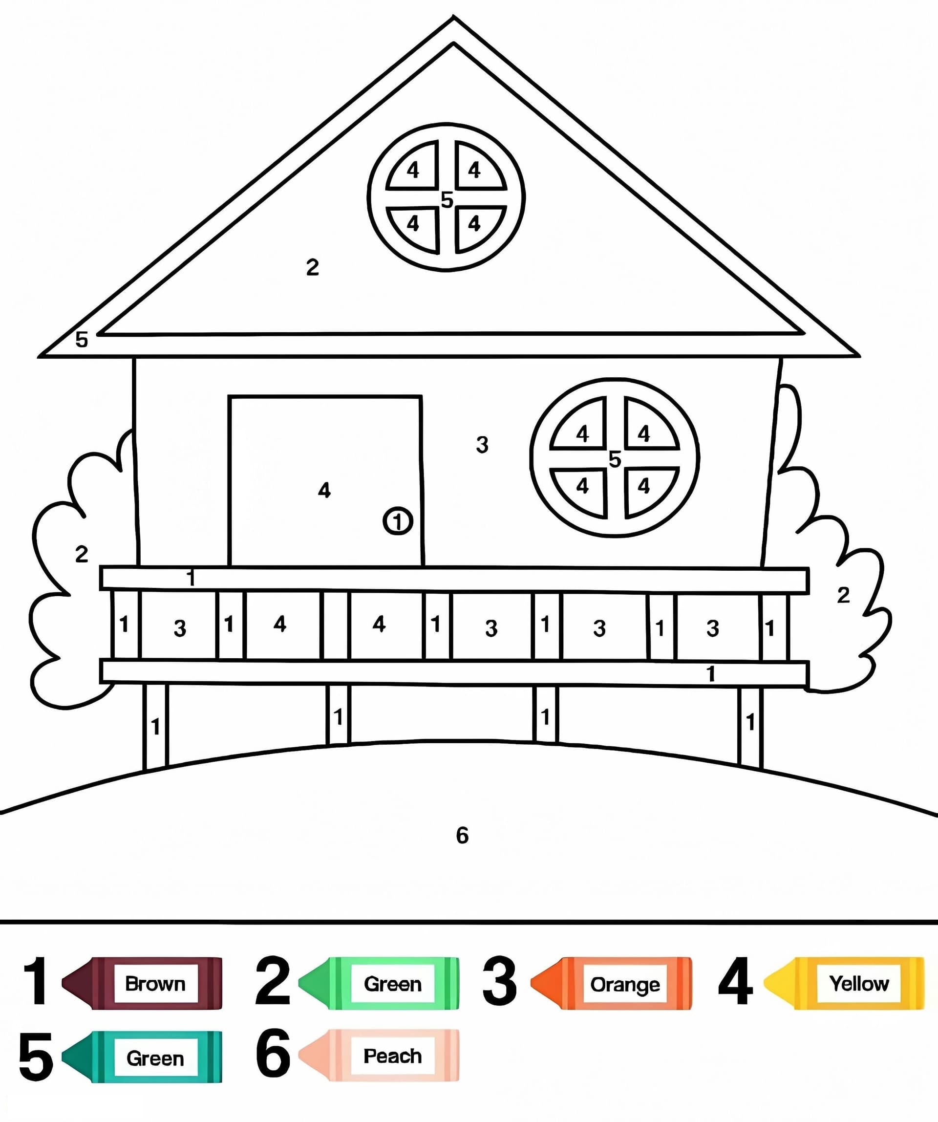 One House Color By Number