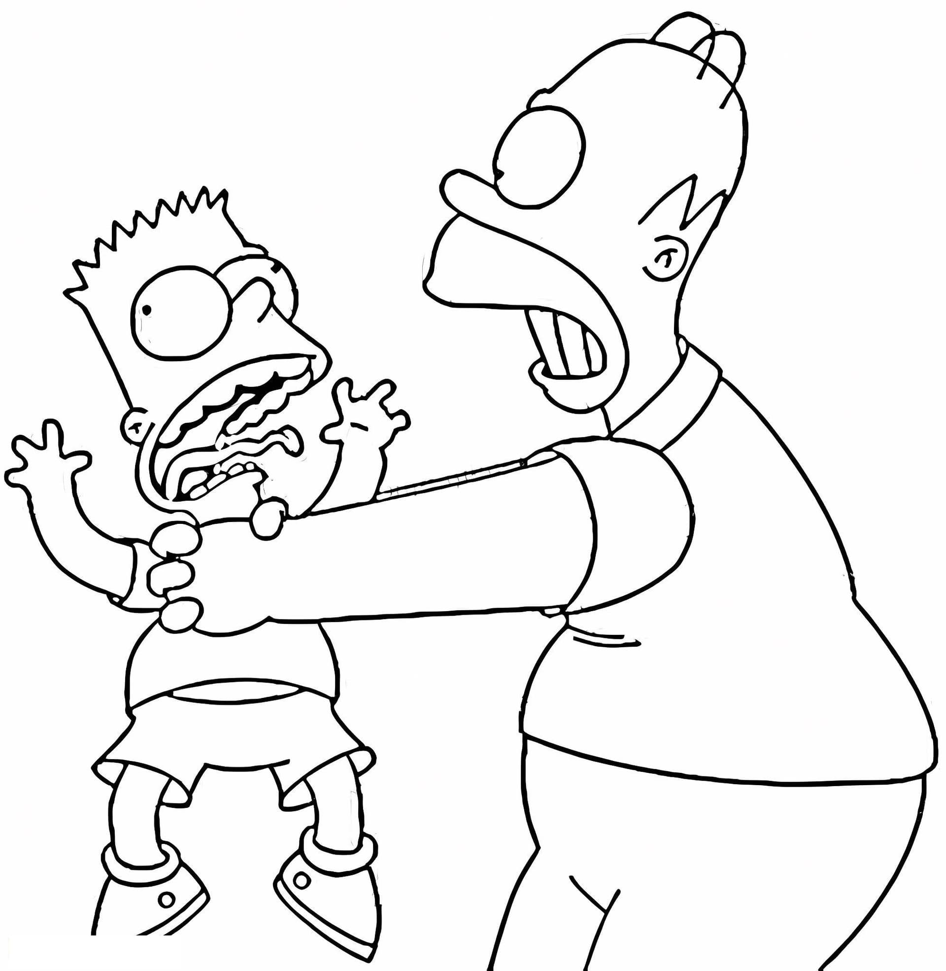 Simpsons Father And Son Having Fun
