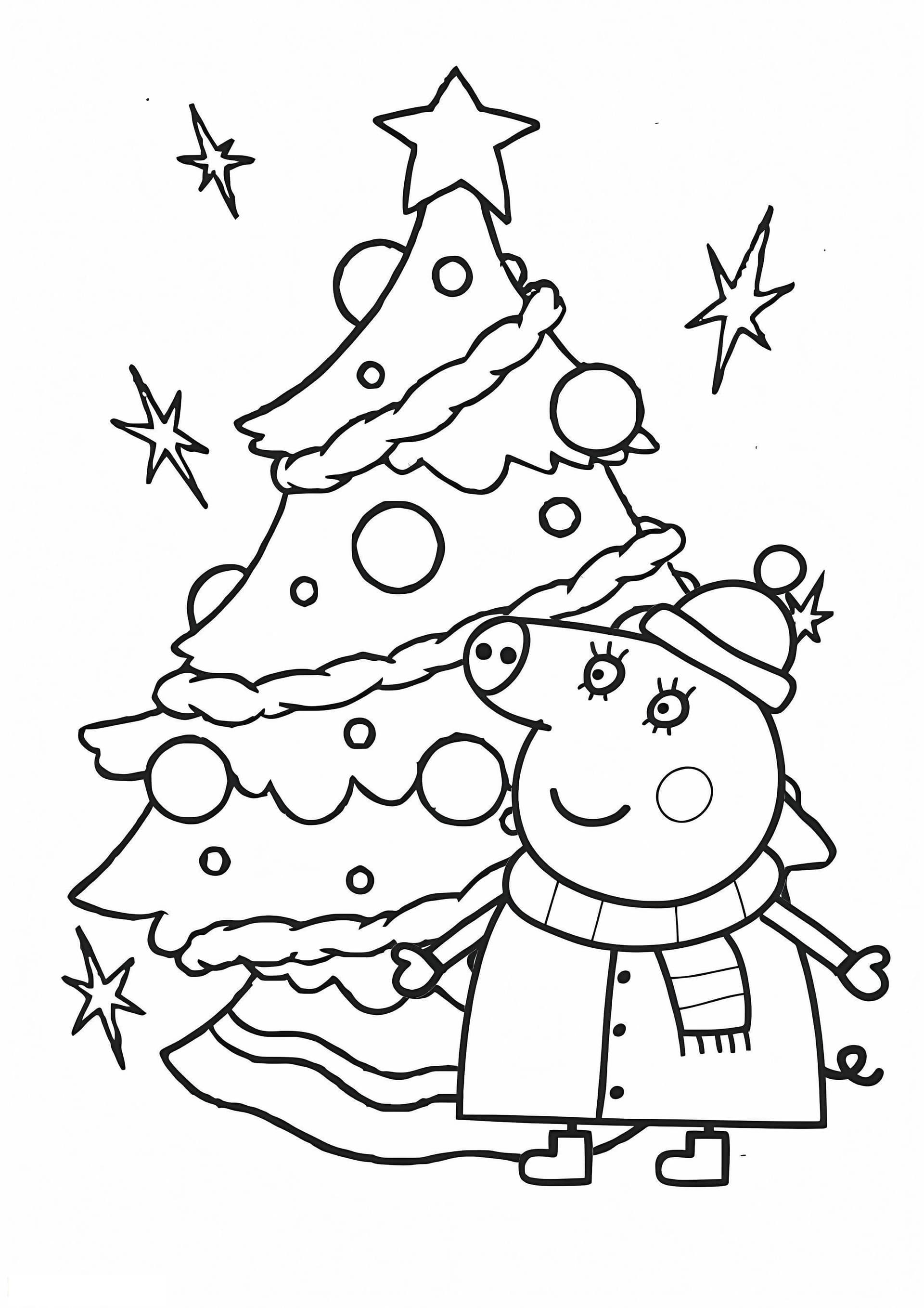 Peppa Pig With Christmas Tree