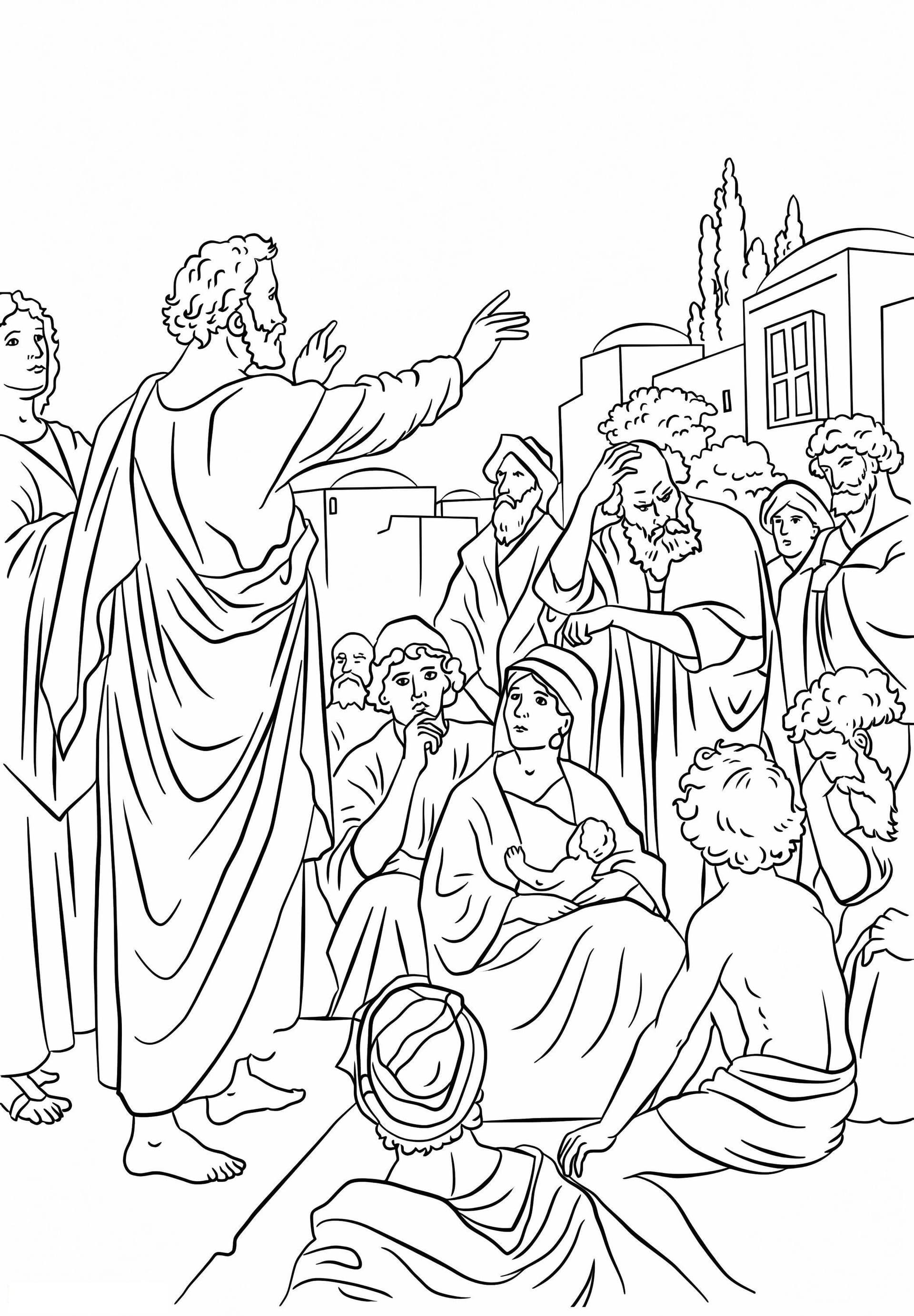 Peter Preaching At Pentecost