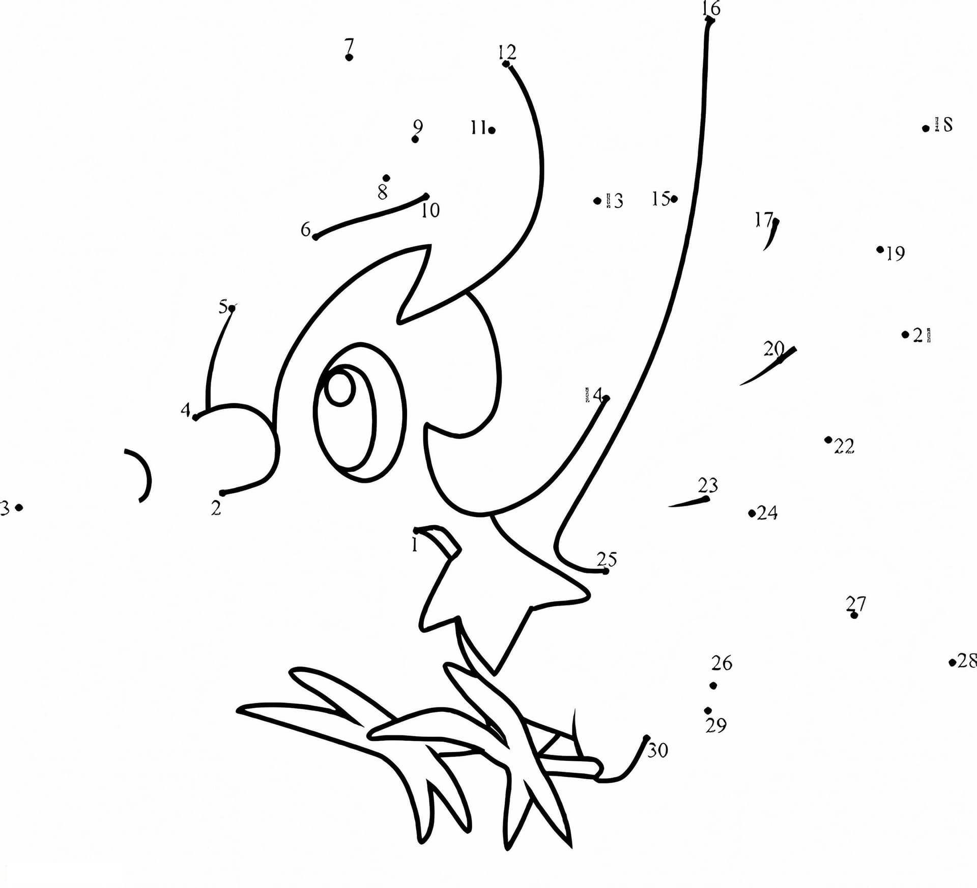 Pikpek Dot To Dot Coloring Page