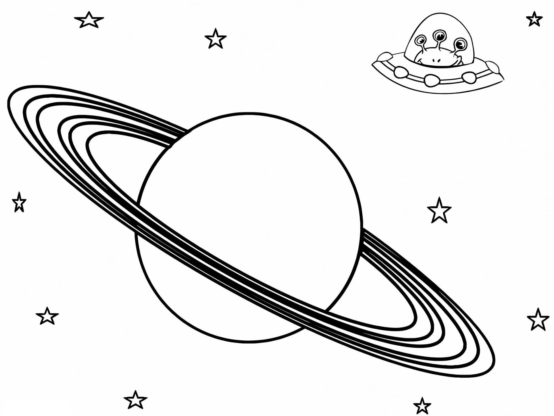 Planet And Ufo