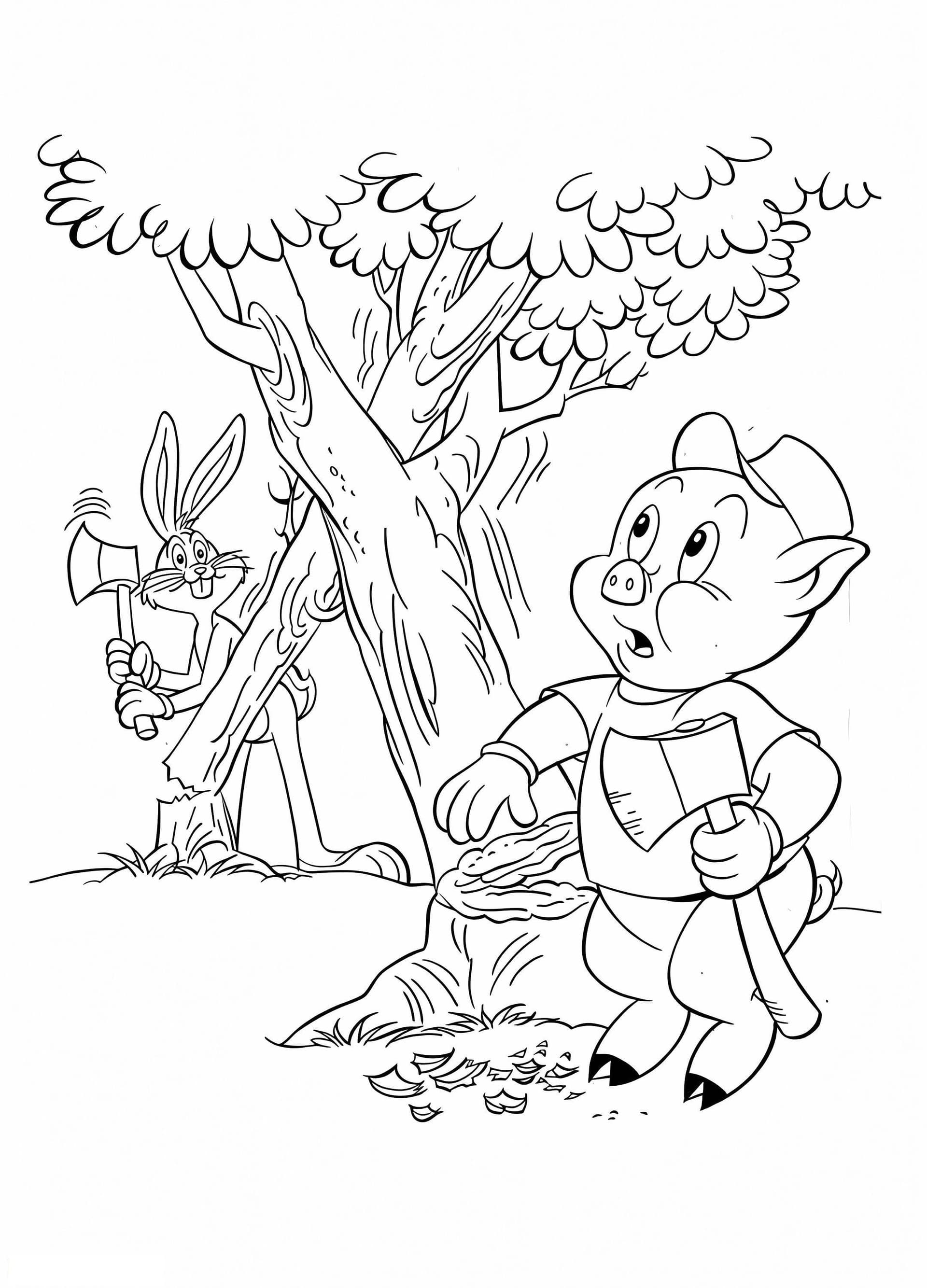 Порки Пиг и Багз Банни