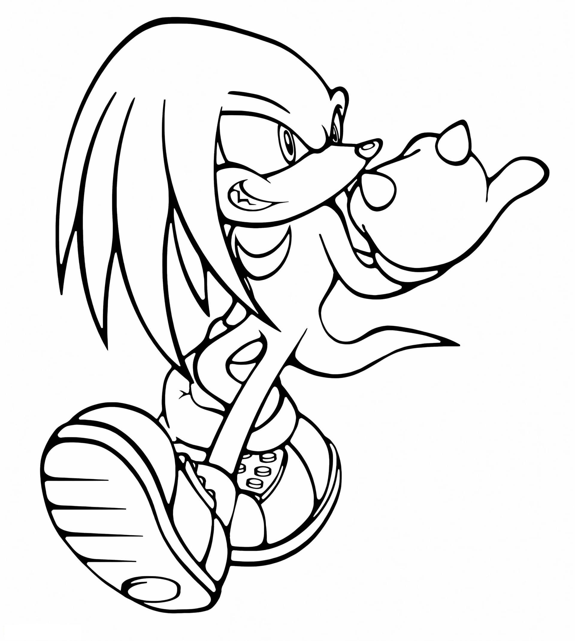 Druckbarer Knuckles der Echidna