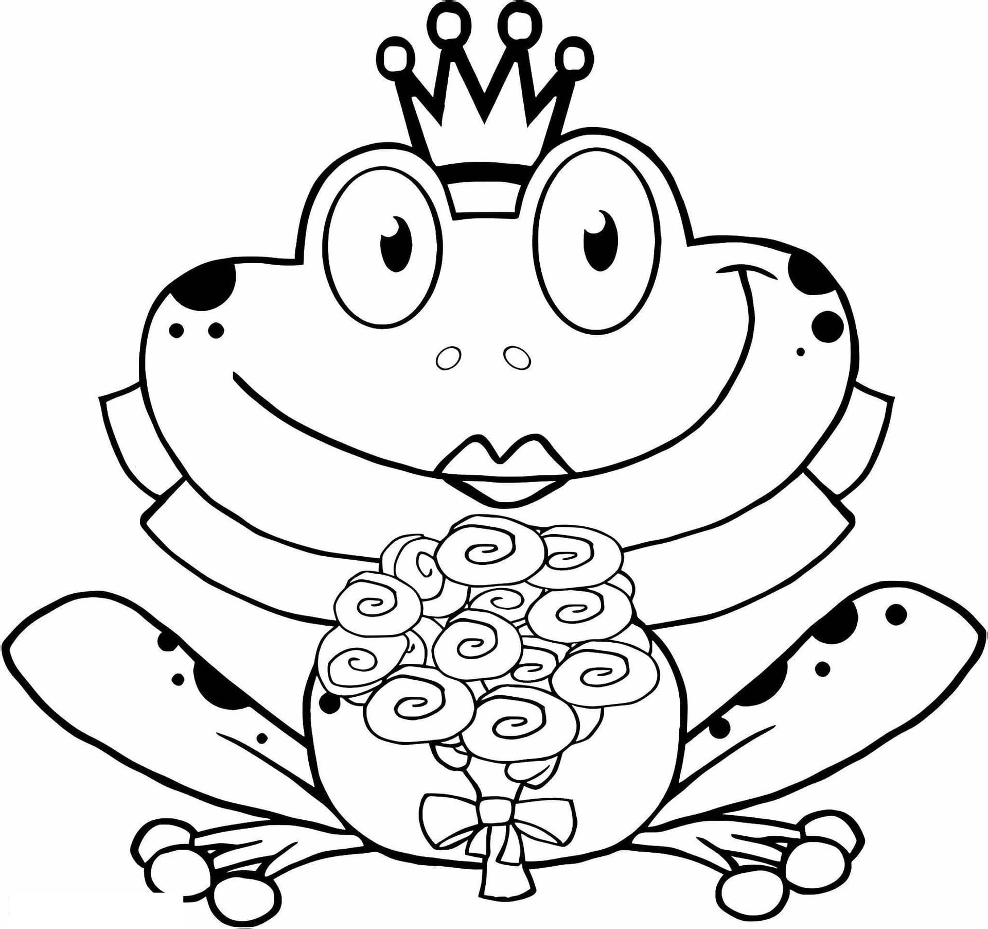 Frog Queen With Rose