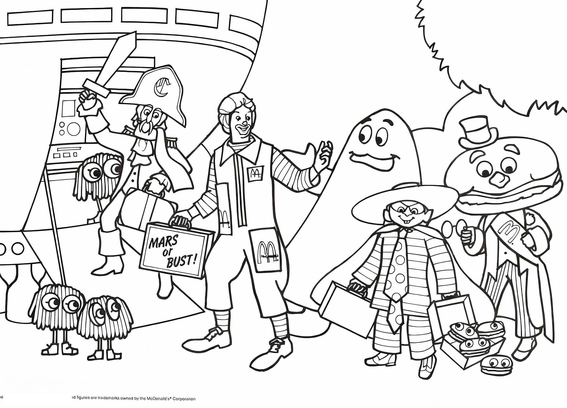 Ronald McDonald mit seinen Freunden