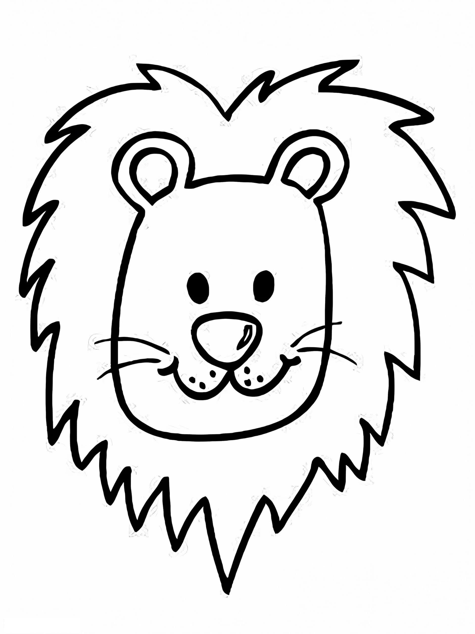Smiling Lion Face