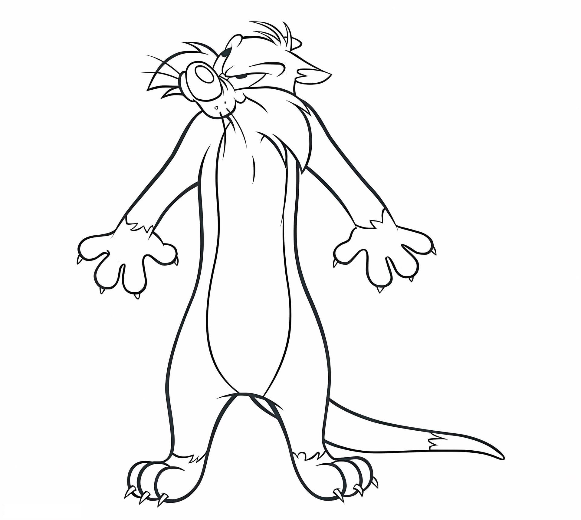 Sneaky Sylvester Coloring Page | Free Printable Looney Tunes PDF