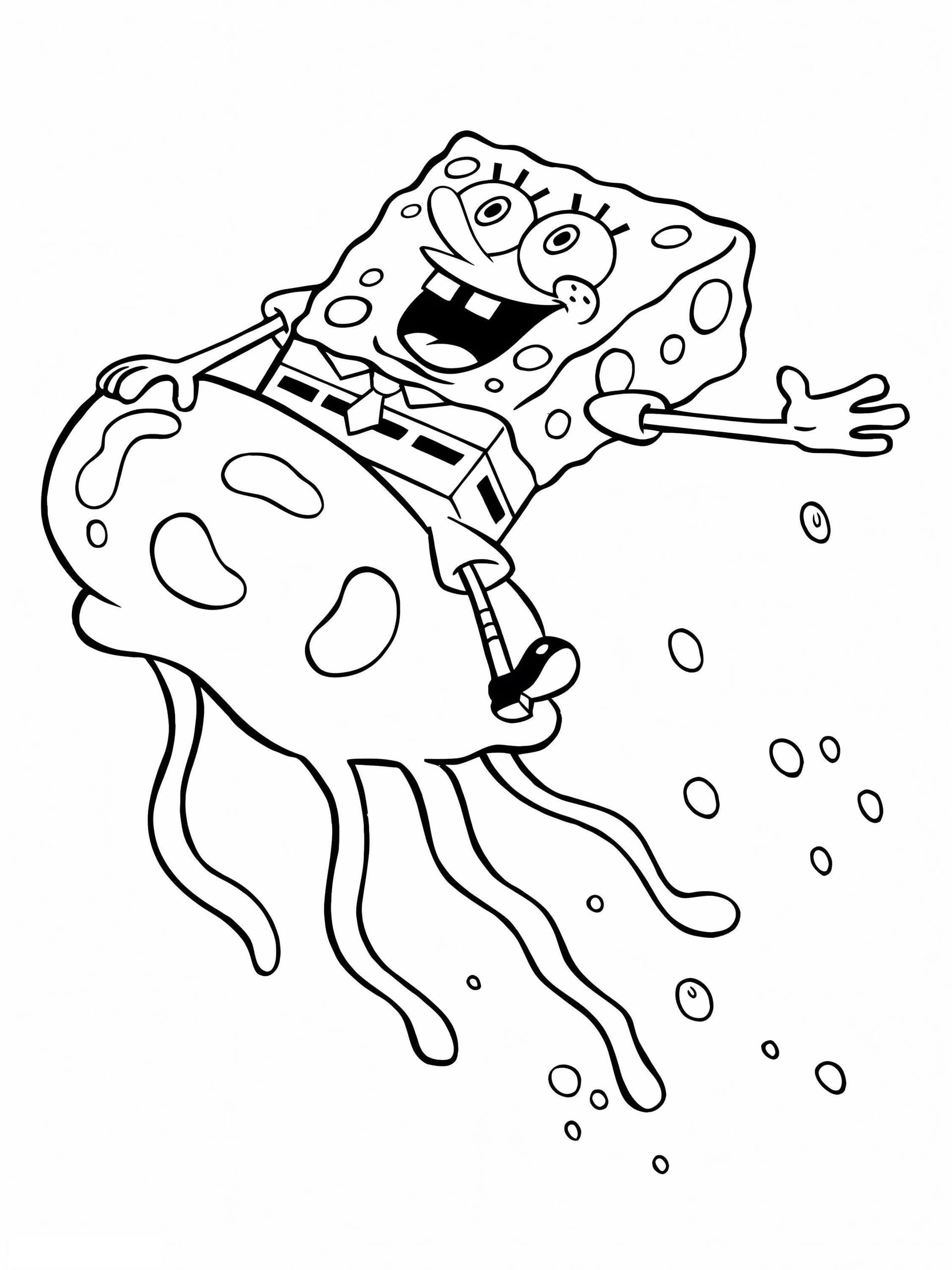 SpongeBob On Jellyfish