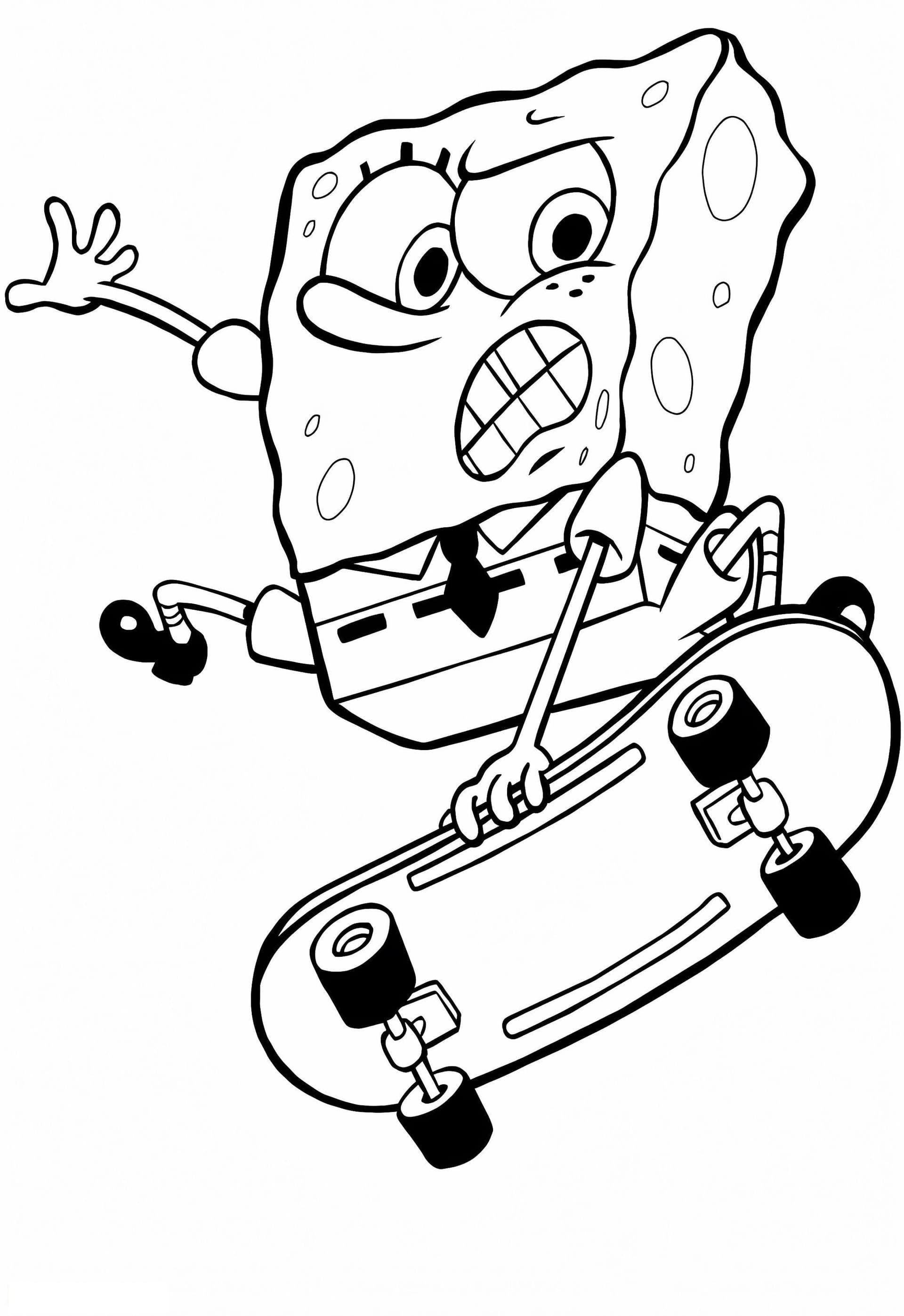 SpongeBob auf Skateboard