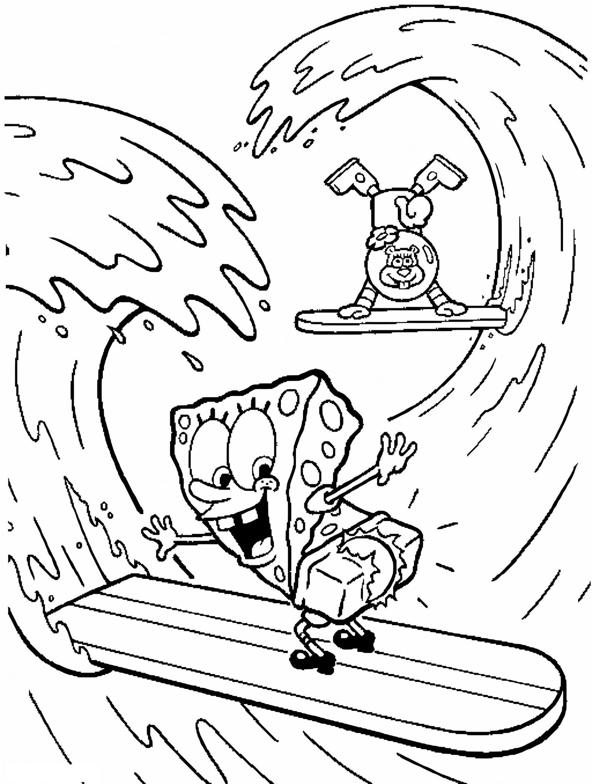 SpongeBob and Sandy Cheeks