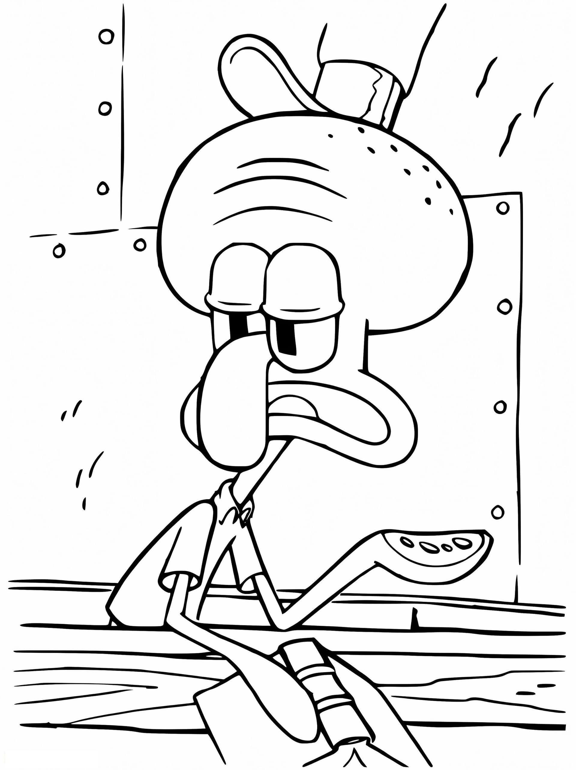 Squidward With A Book