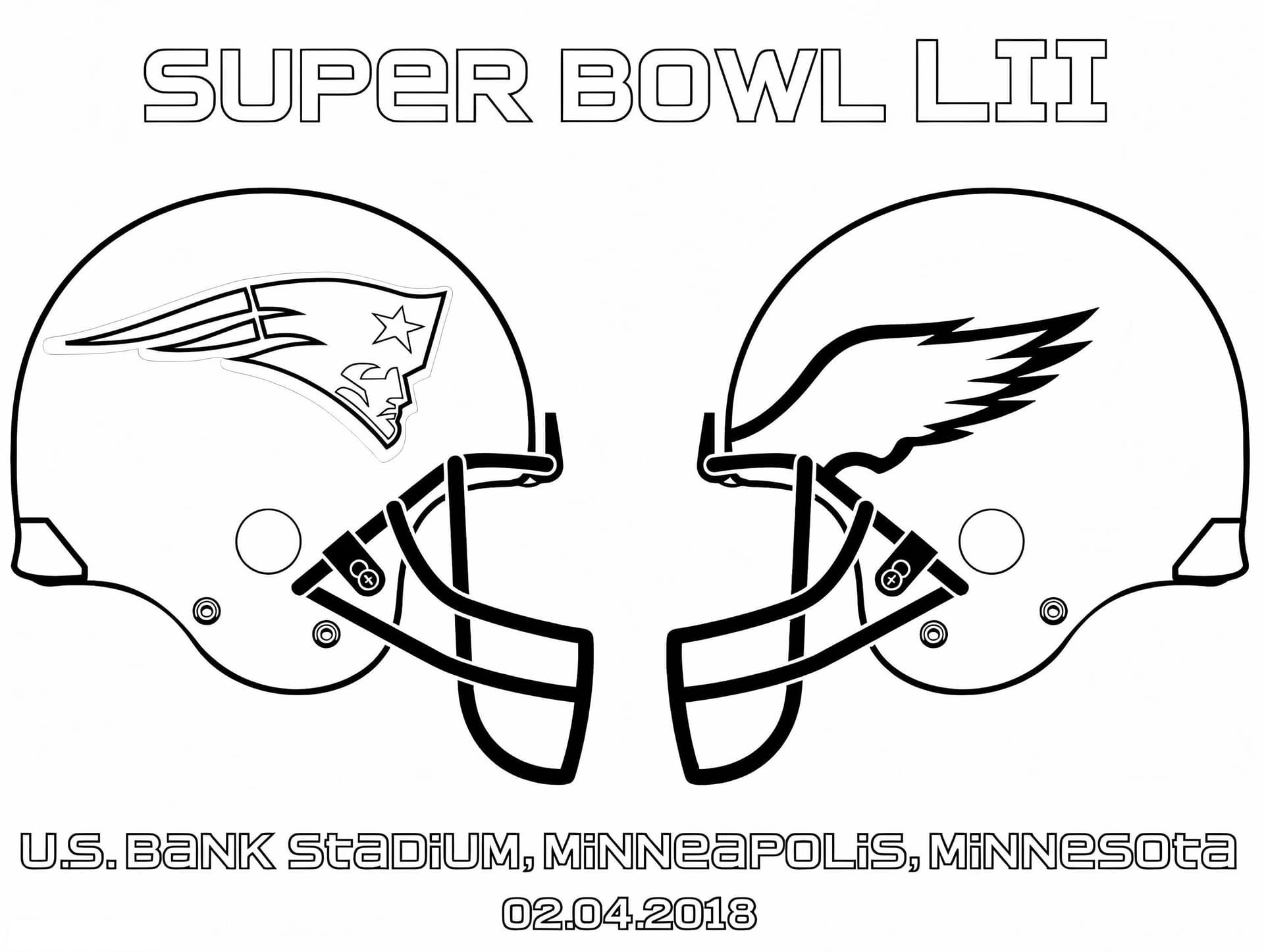 Super Bowl 2018 Coloring Page