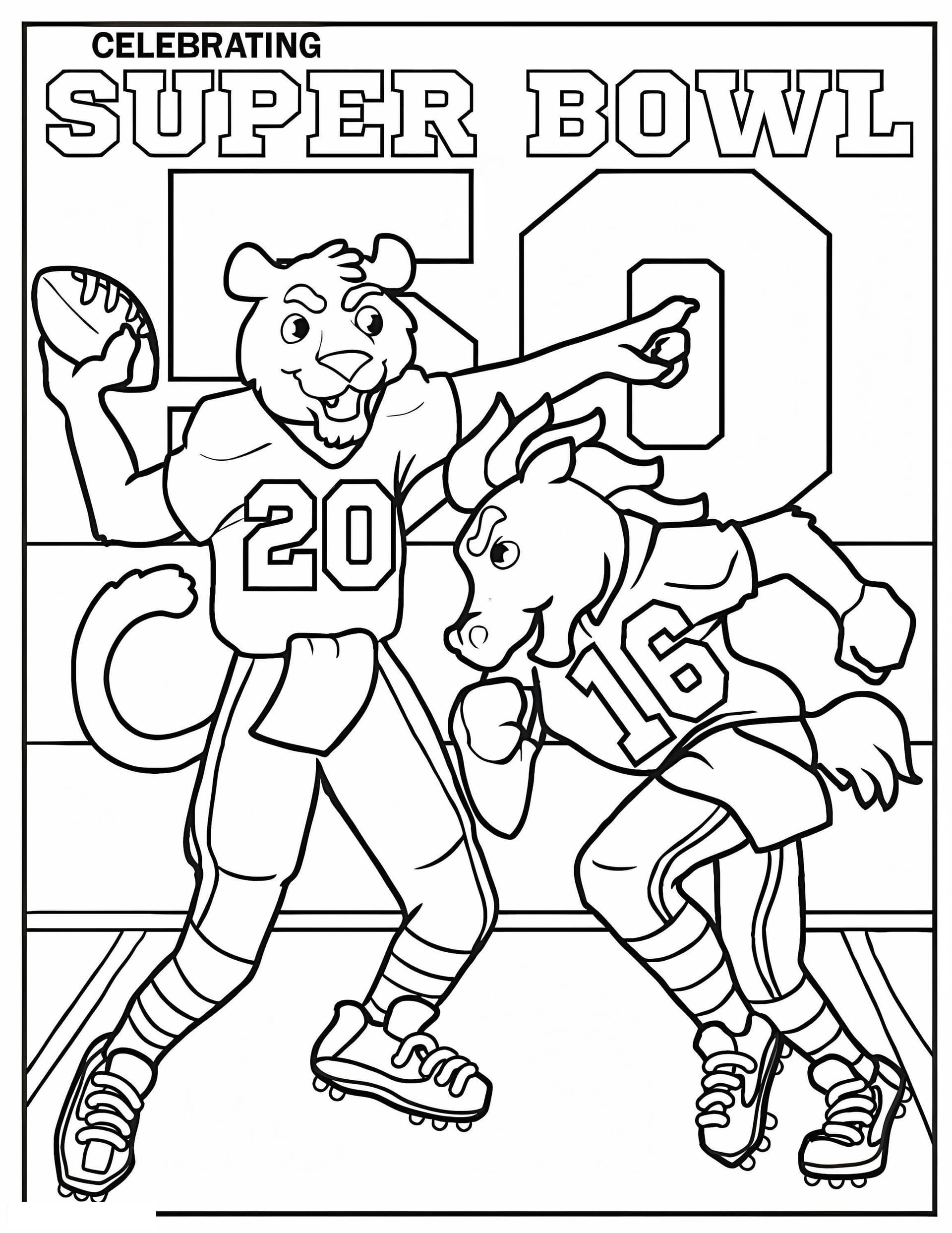 Super Bowl Coloring Page
