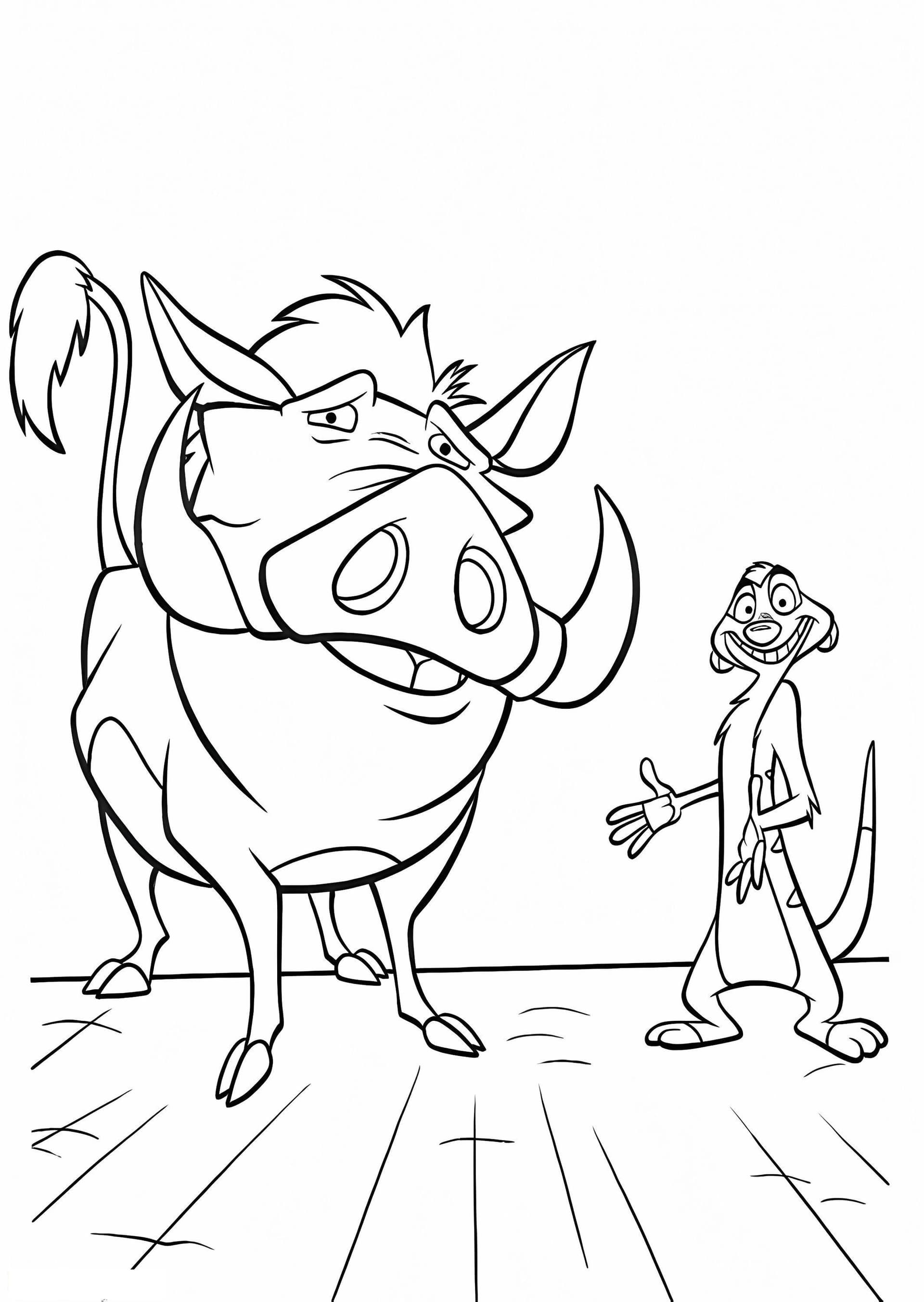 Timon And Pumbaa Smiling