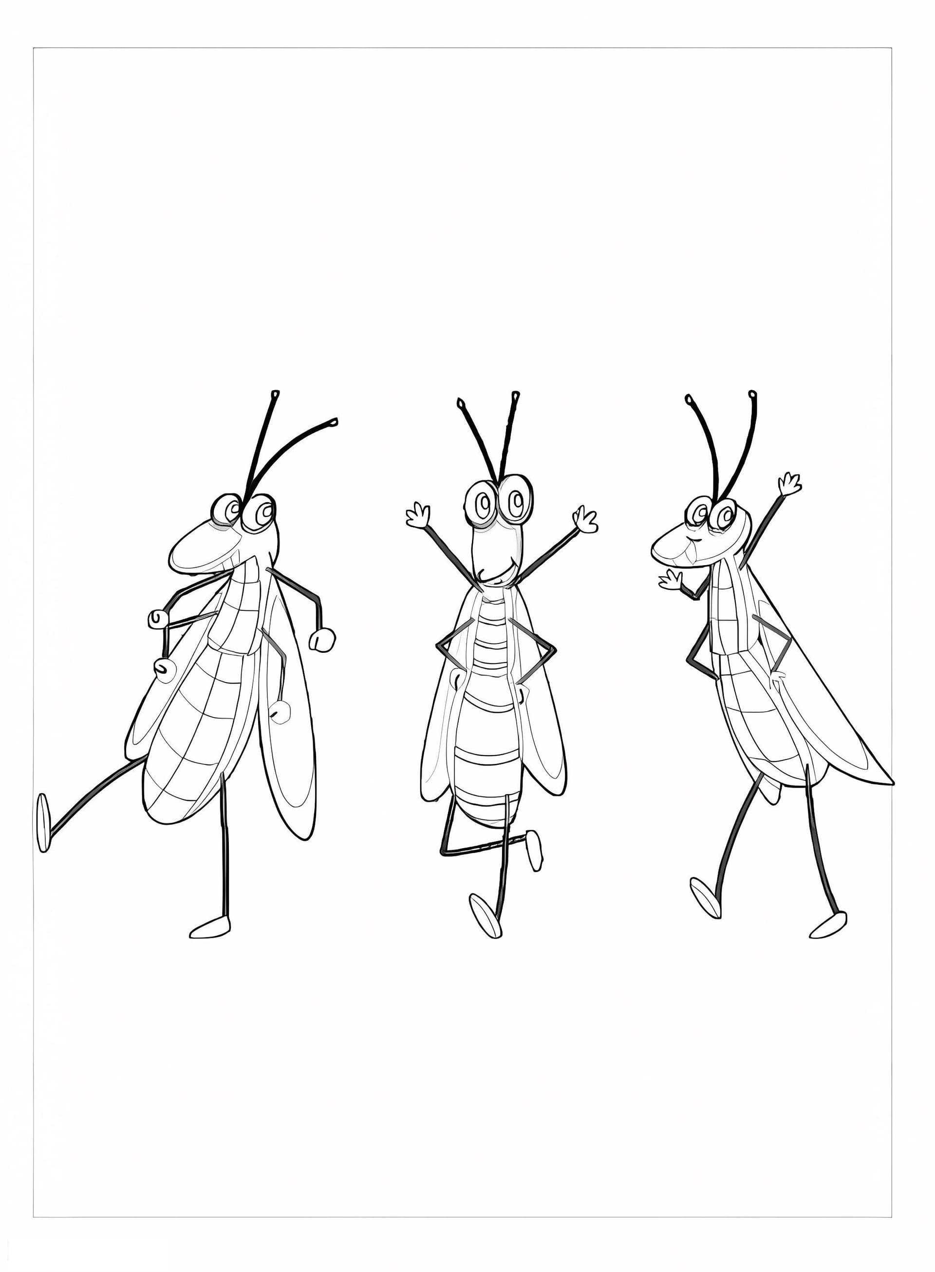 Three Grasshoppers