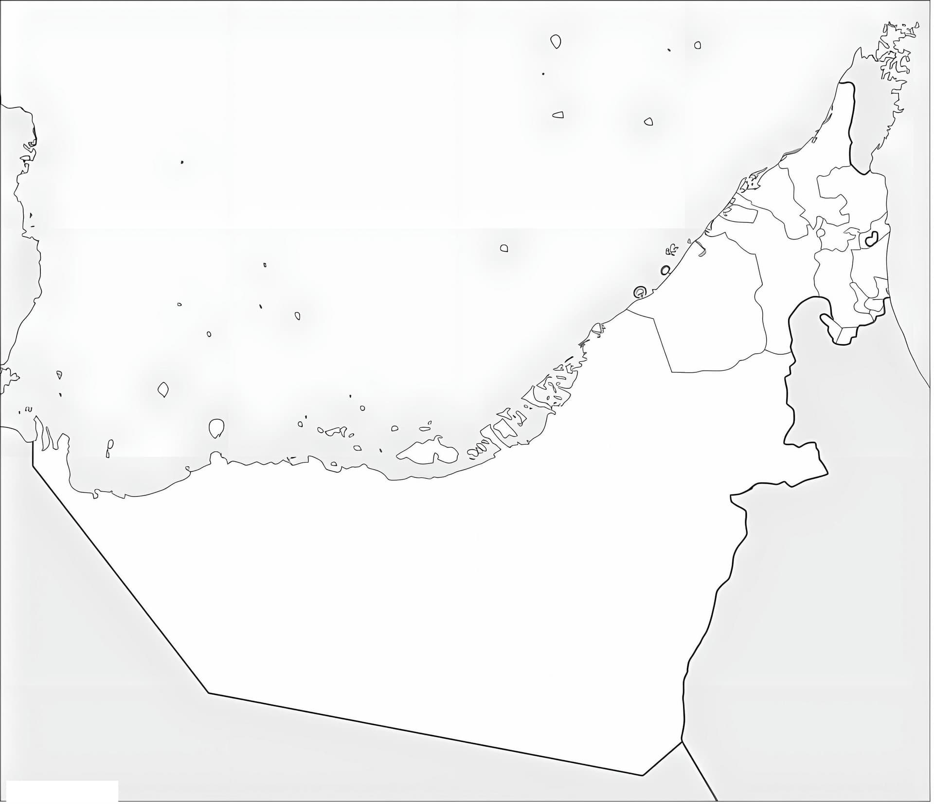 Karte der Vereinigten Arabischen Emirate