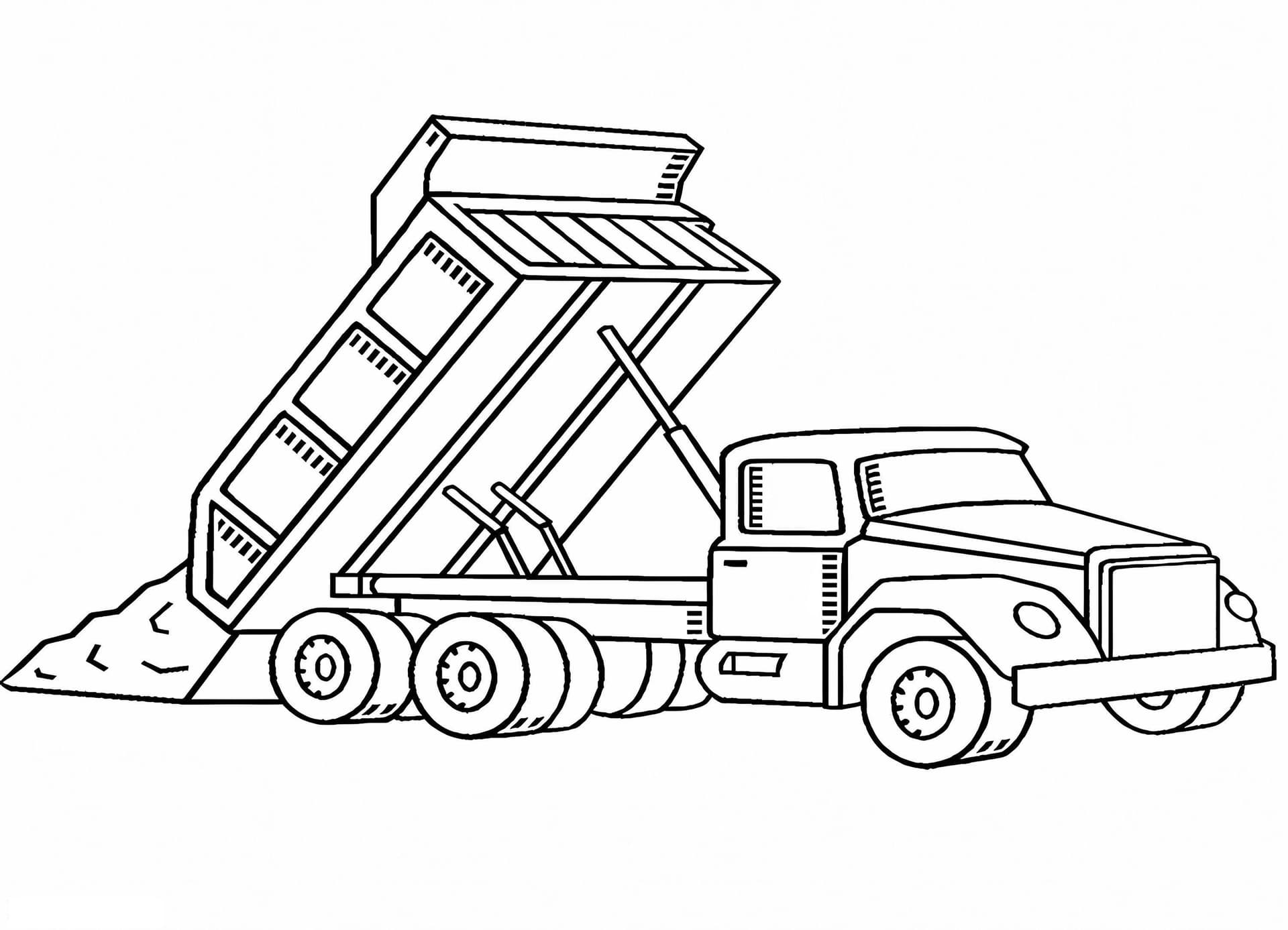 Working Dump Truck