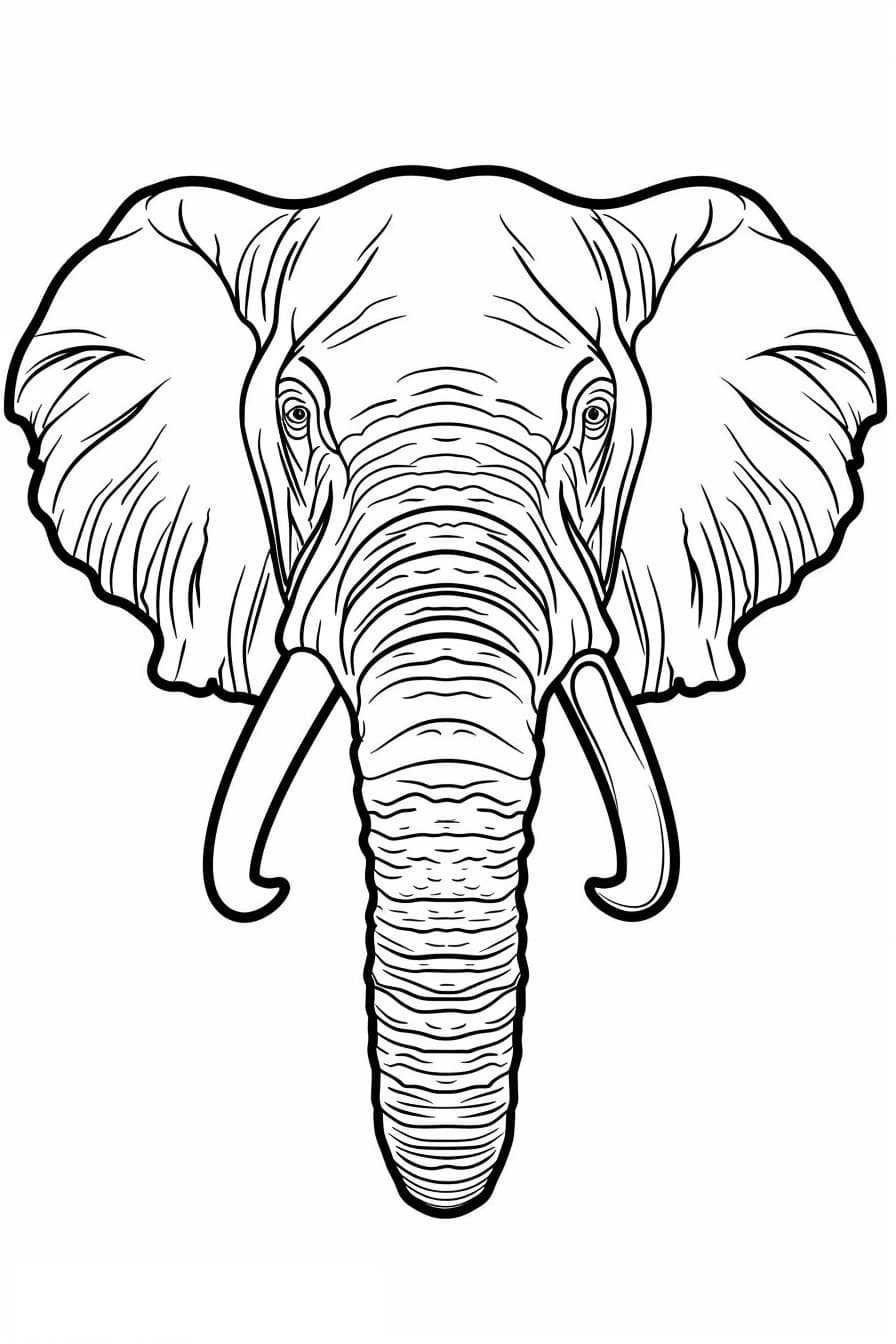 African Bush Elephant face 0